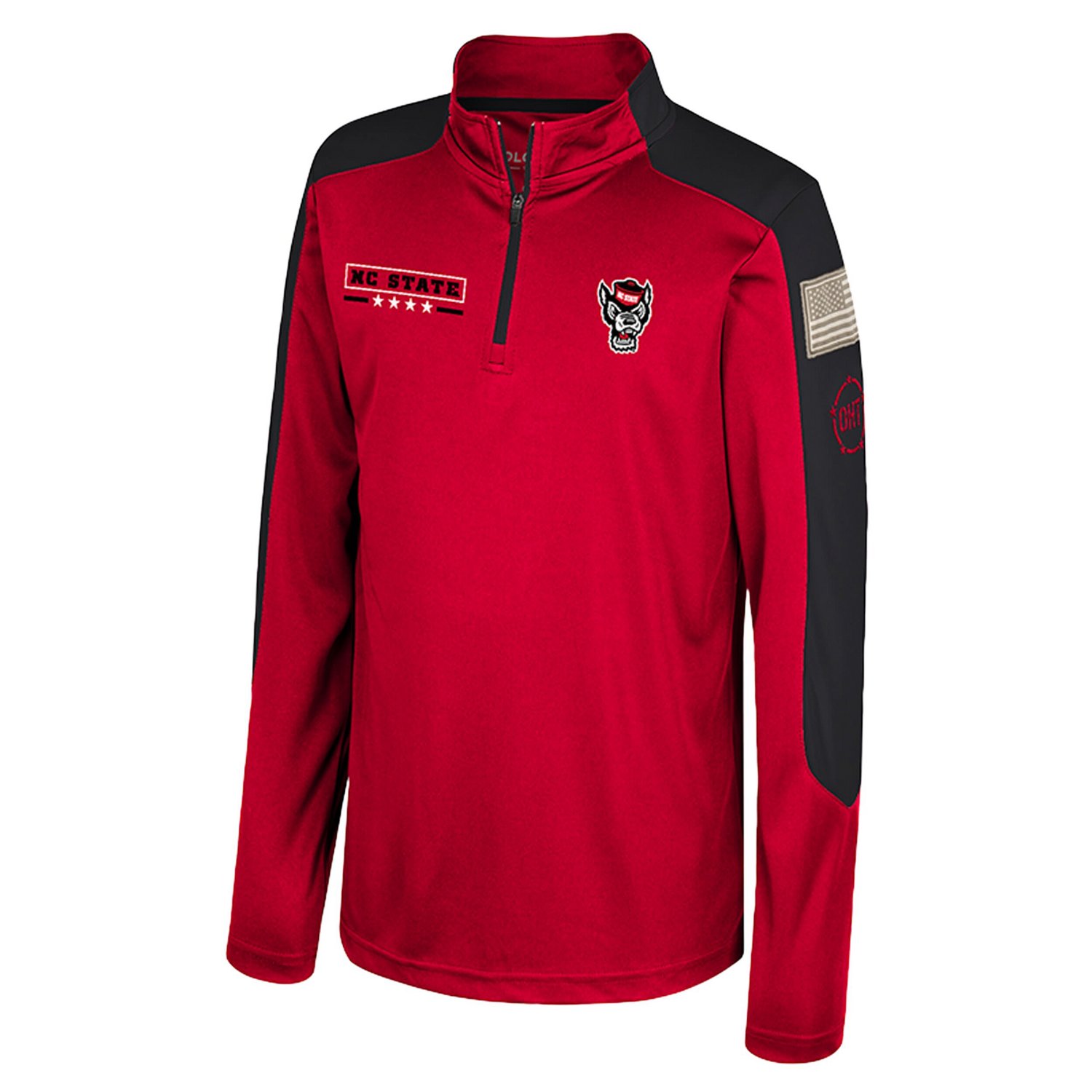 Colosseum NC State Wolfpack OHT Military Appreciation Cyclone Quarter-Zip Windshirt - view number 2
