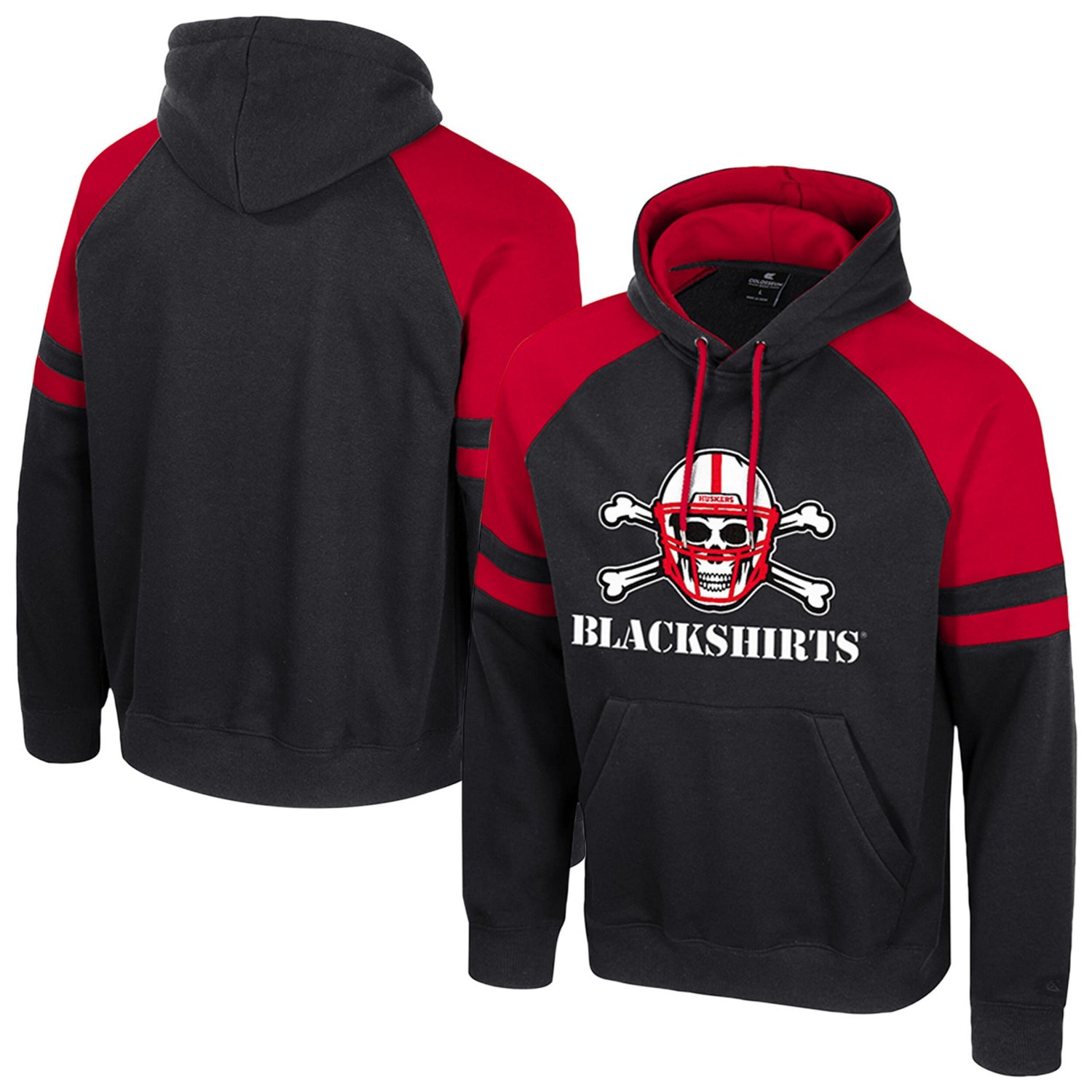 Colosseum Nebraska Huskers Todd Raglan Pullover Hoodie - view number 1