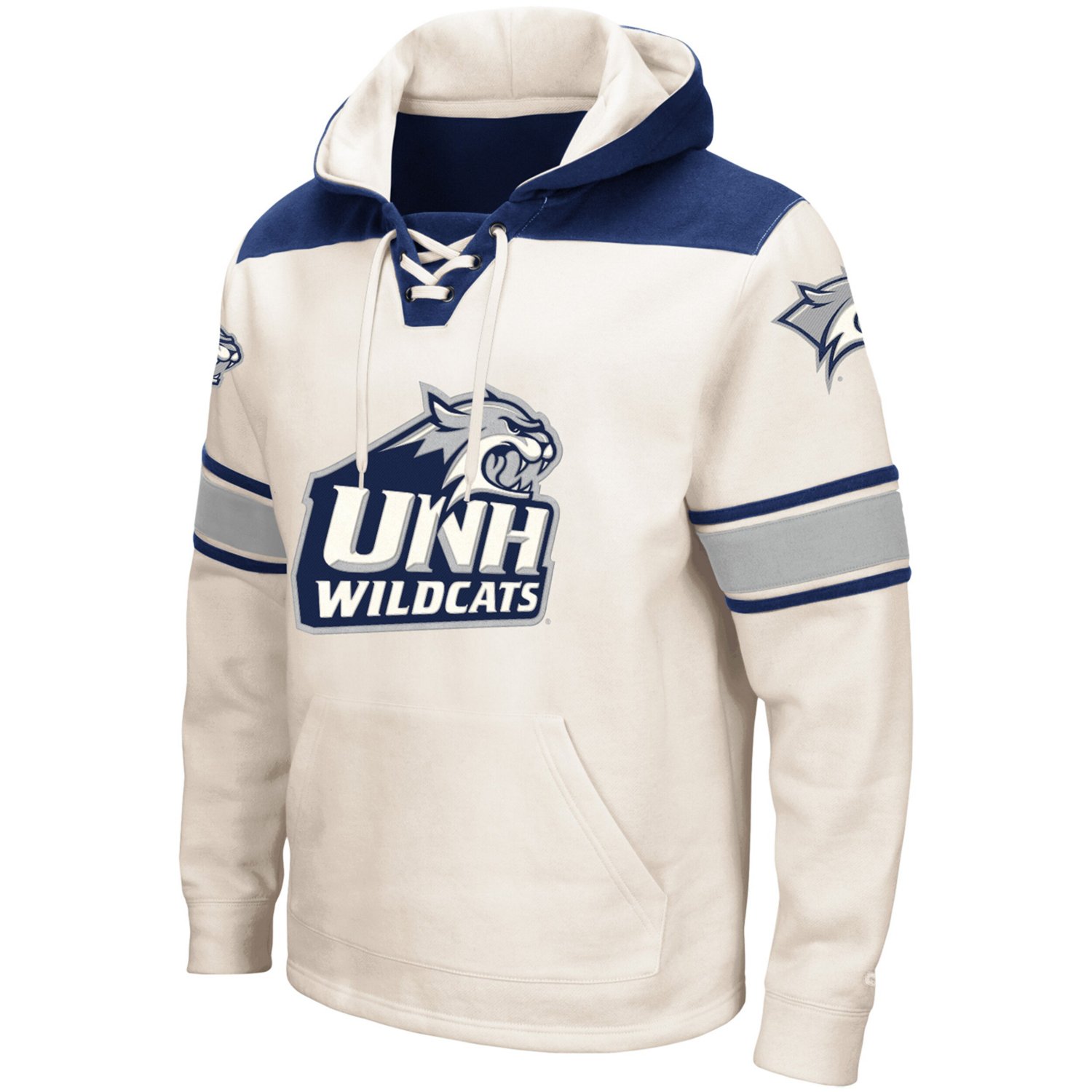 Colosseum New Hampshire Wildcats 20 Lace-Up Pullover Hoodie - view number 2