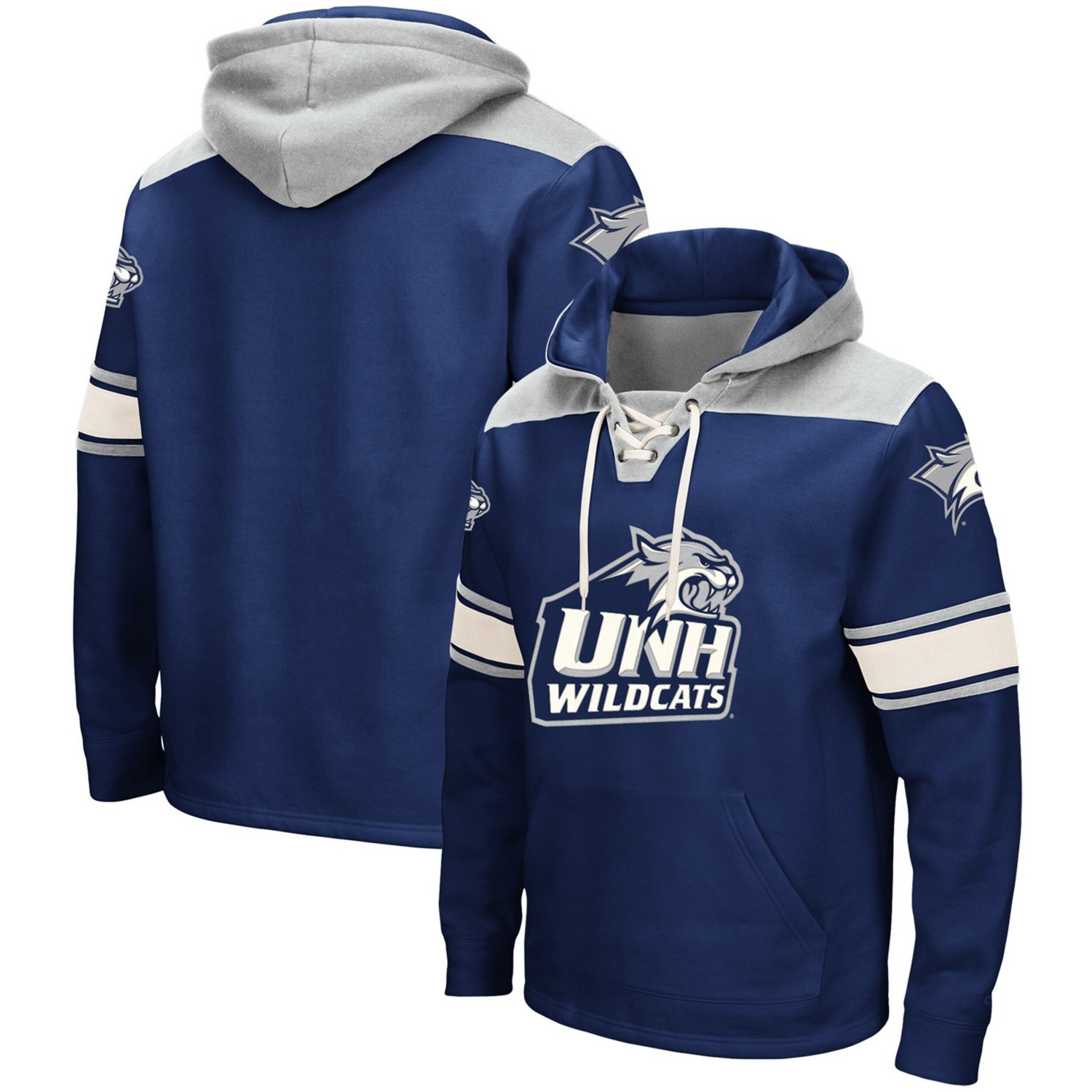 Colosseum New Hampshire Wildcats 20 Lace-Up Pullover Hoodie - view number 1