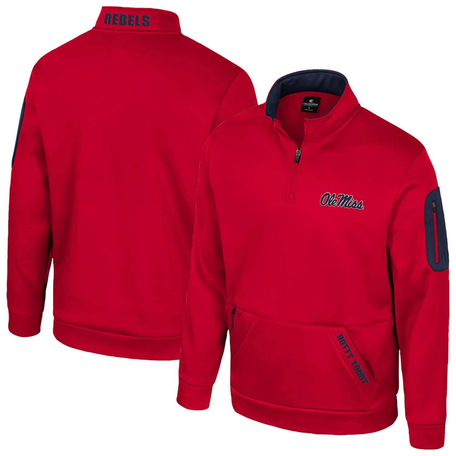 Colosseum Ole Miss Rebels Mainframe Quarter-Zip Fleece Jacket                                                                    - view number 1