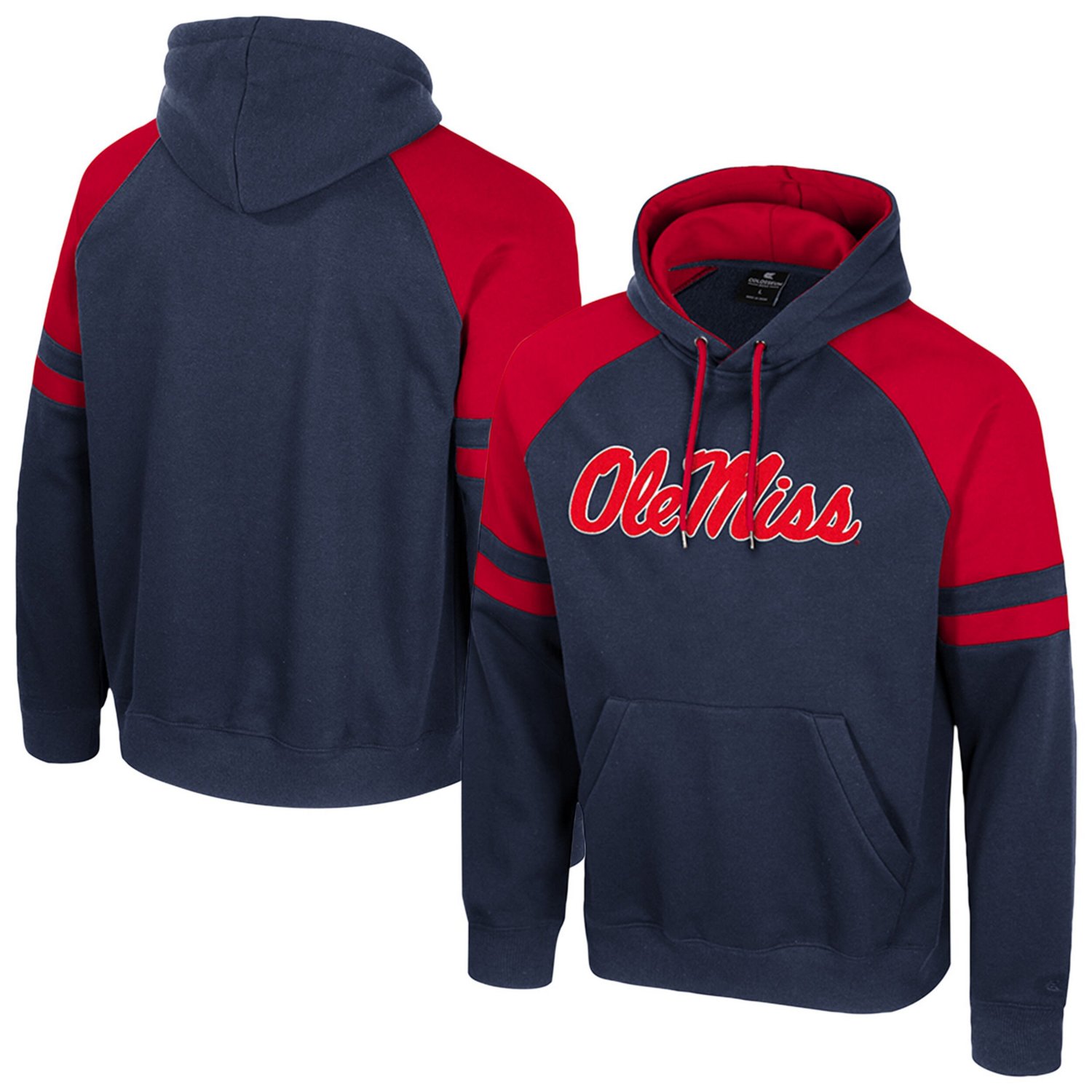 Colosseum Ole Miss Rebels Todd Raglan Pullover Hoodie - view number 1