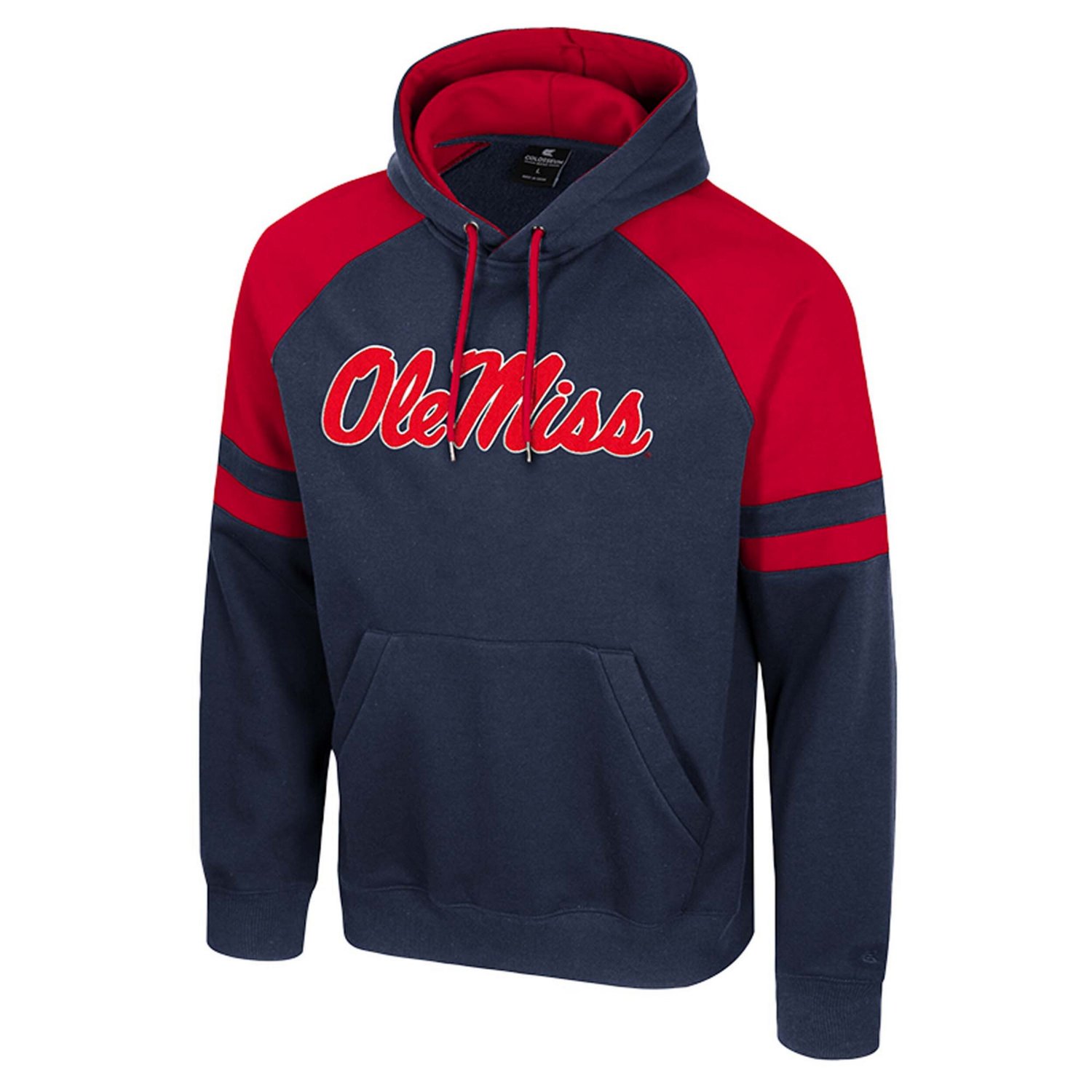 Colosseum Ole Miss Rebels Todd Raglan Pullover Hoodie - view number 2