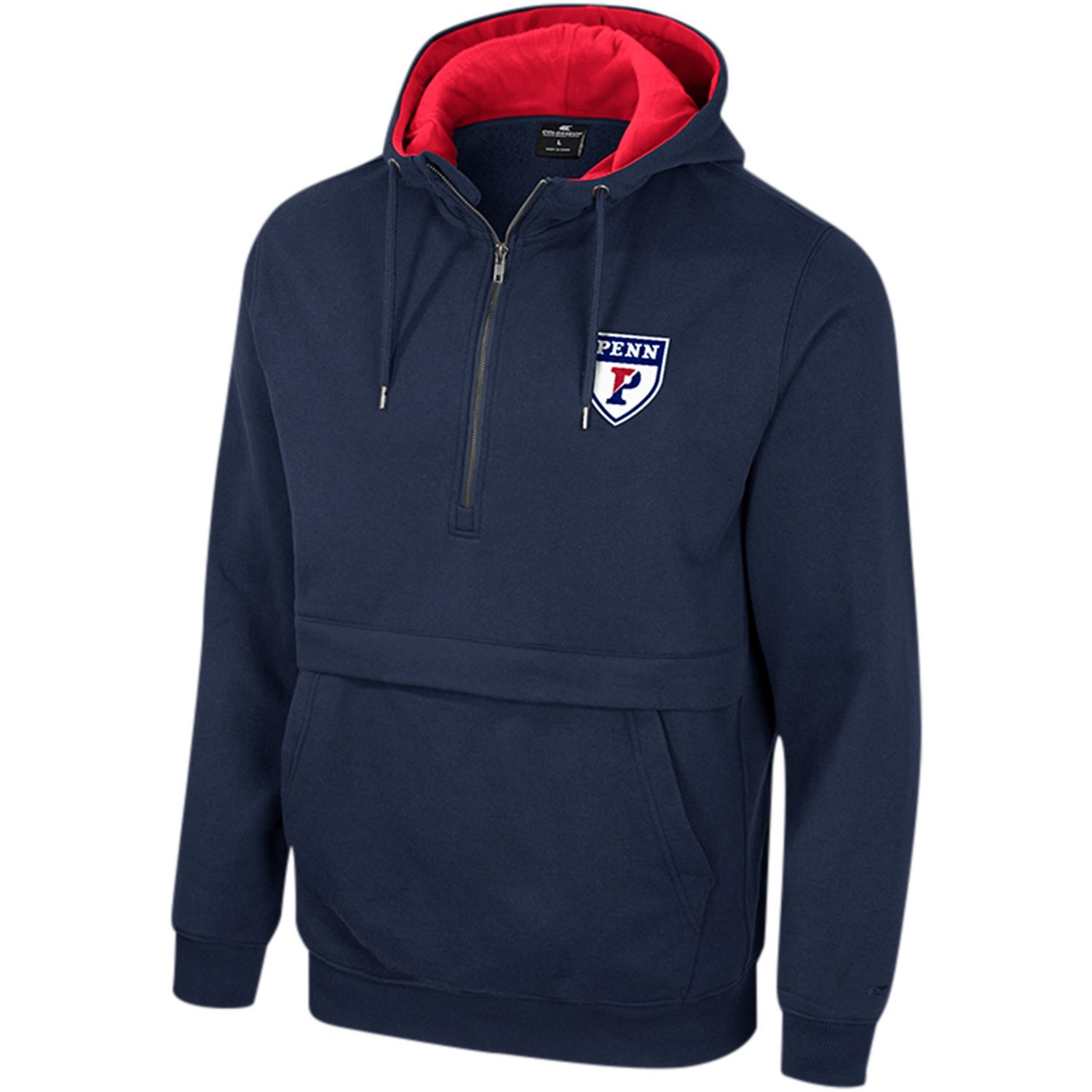 Colosseum Pennsylvania Quakers Team Half-Zip Pullover Hoodie - view number 2