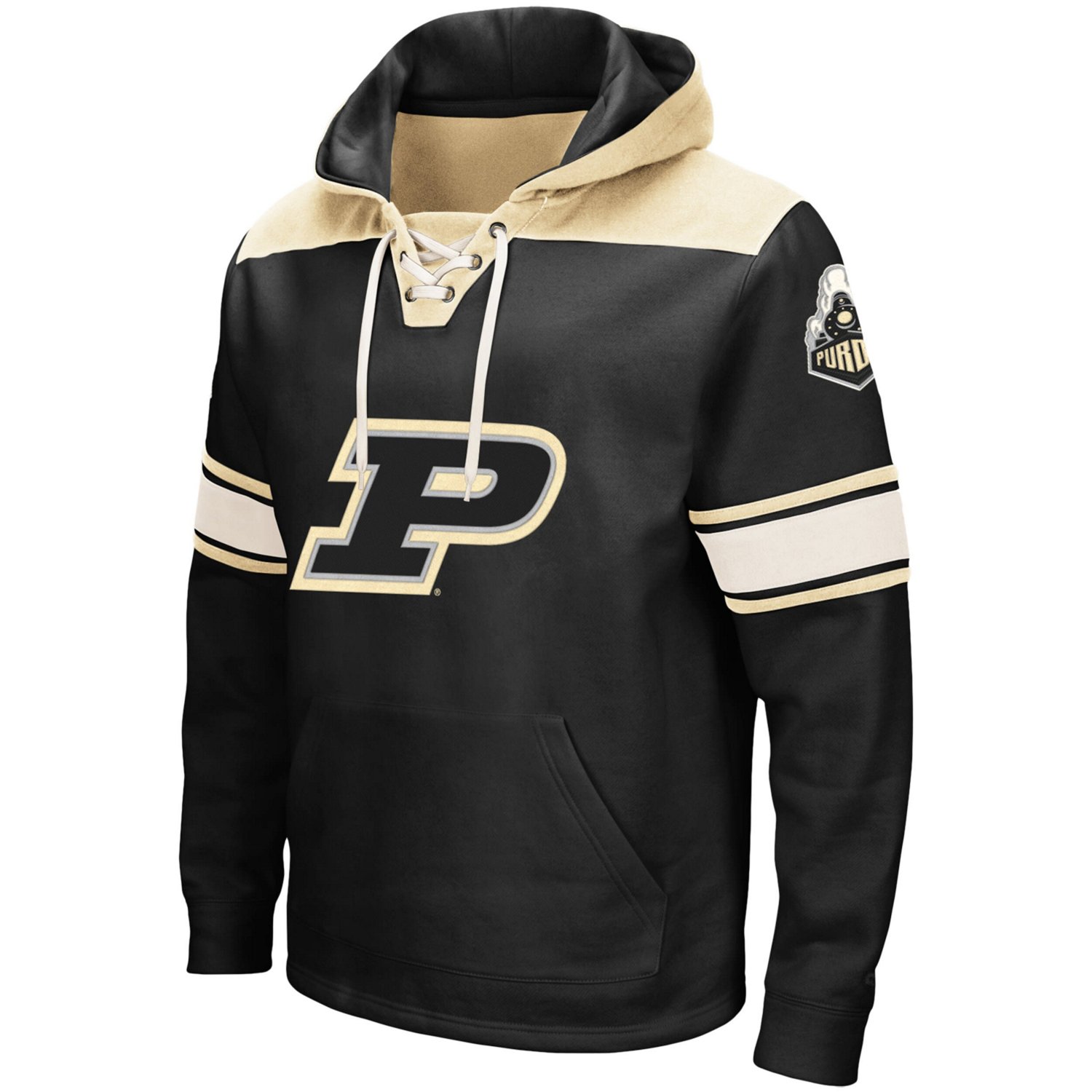 Colosseum Purdue Boilermakers 20 Lace-Up Pullover Hoodie - view number 2