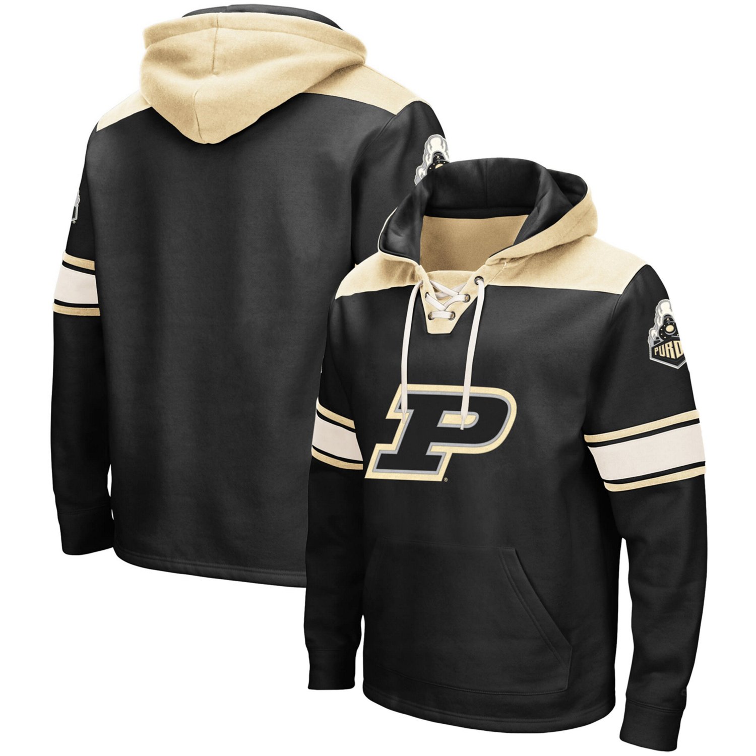Colosseum Purdue Boilermakers 20 Lace-Up Pullover Hoodie - view number 1