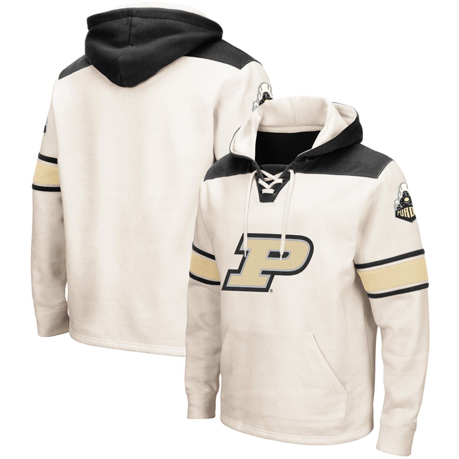 Colosseum Purdue Boilermakers 20 Lace-Up Pullover Hoodie