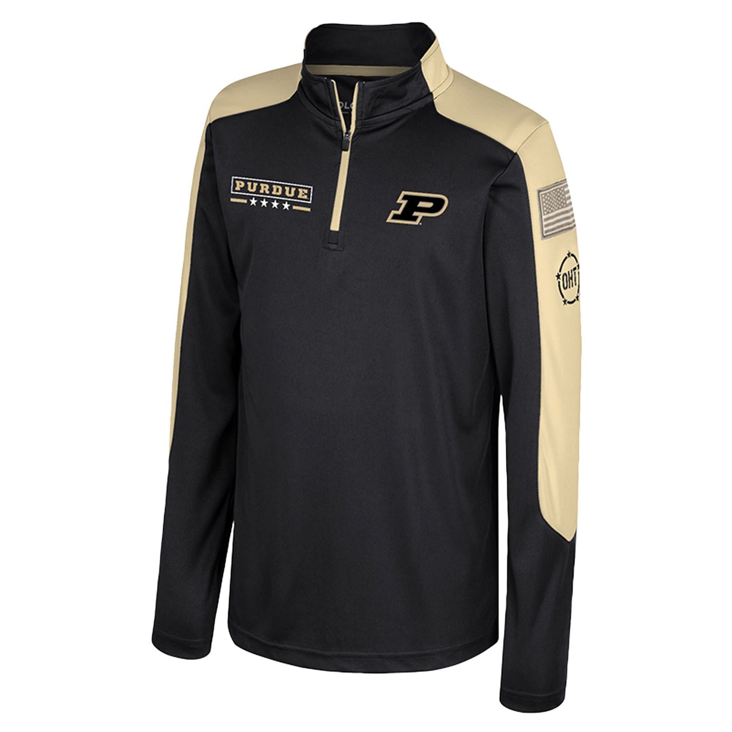 Colosseum Purdue Boilermakers OHT Military Appreciation Cyclone Quarter-Zip Windshirt - view number 2