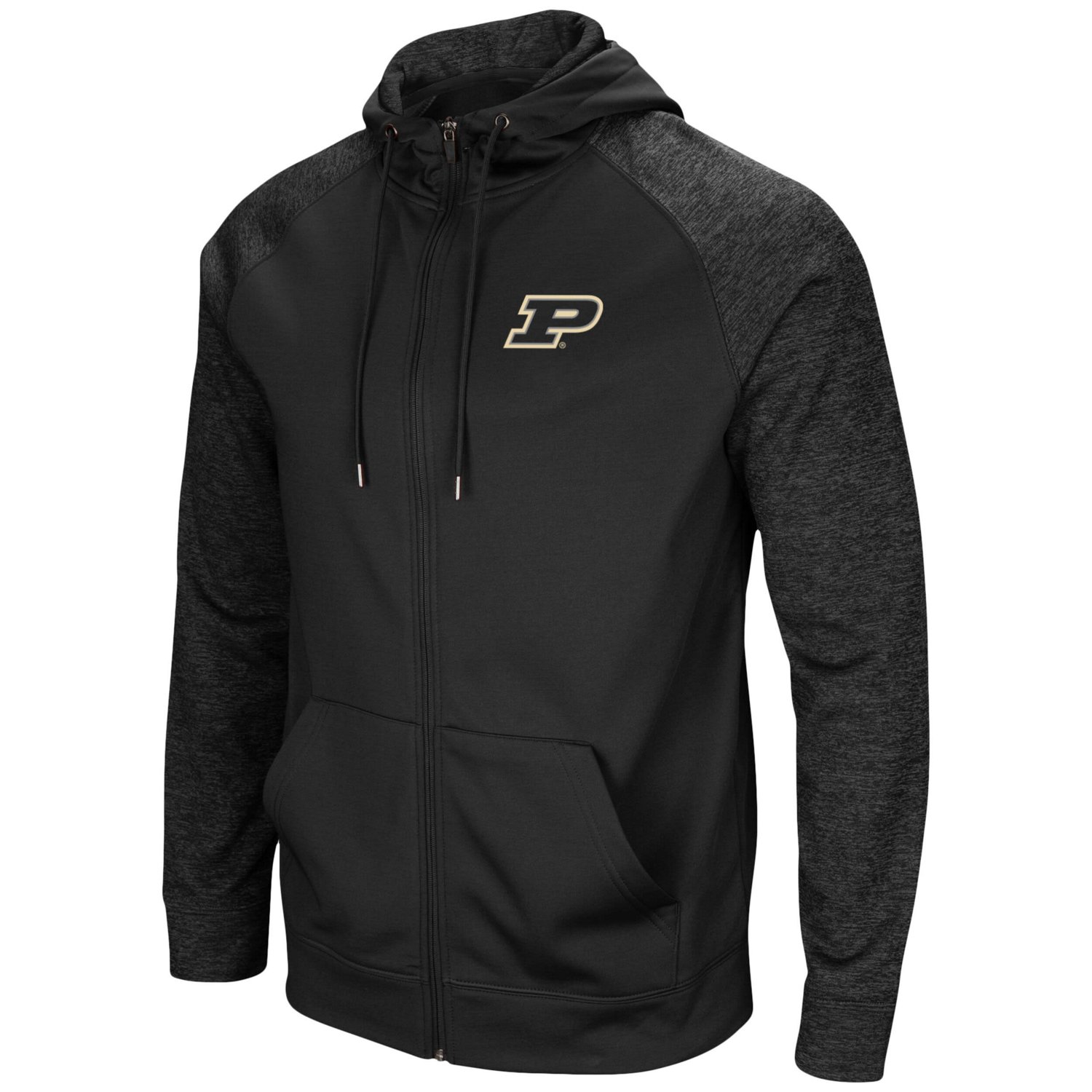 Colosseum Purdue Boilermakers out 30 Tonal Raglan Full-Zip Hoodie - view number 2