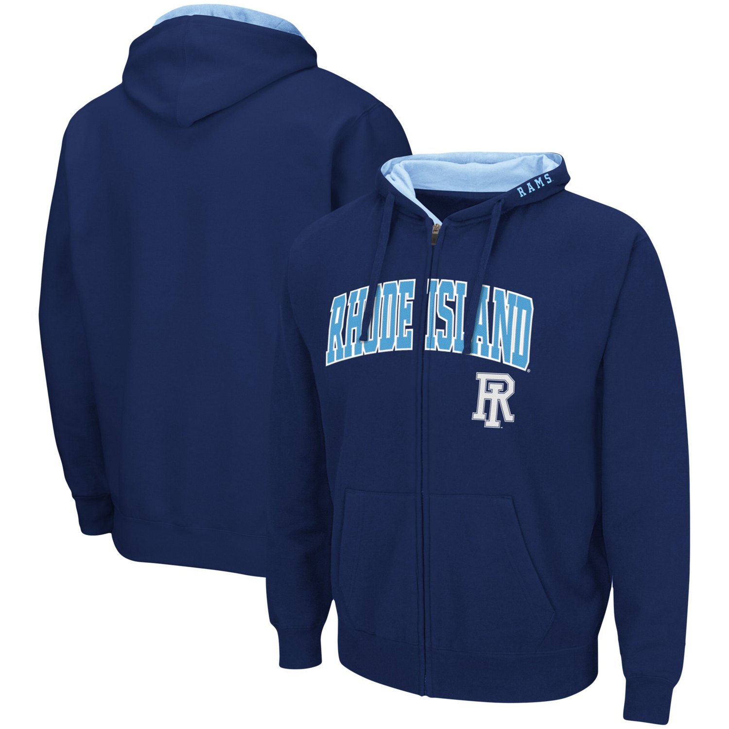 Colosseum Rhode Island Rams Arch  Logo 30 Full-Zip Hoodie - view number 1