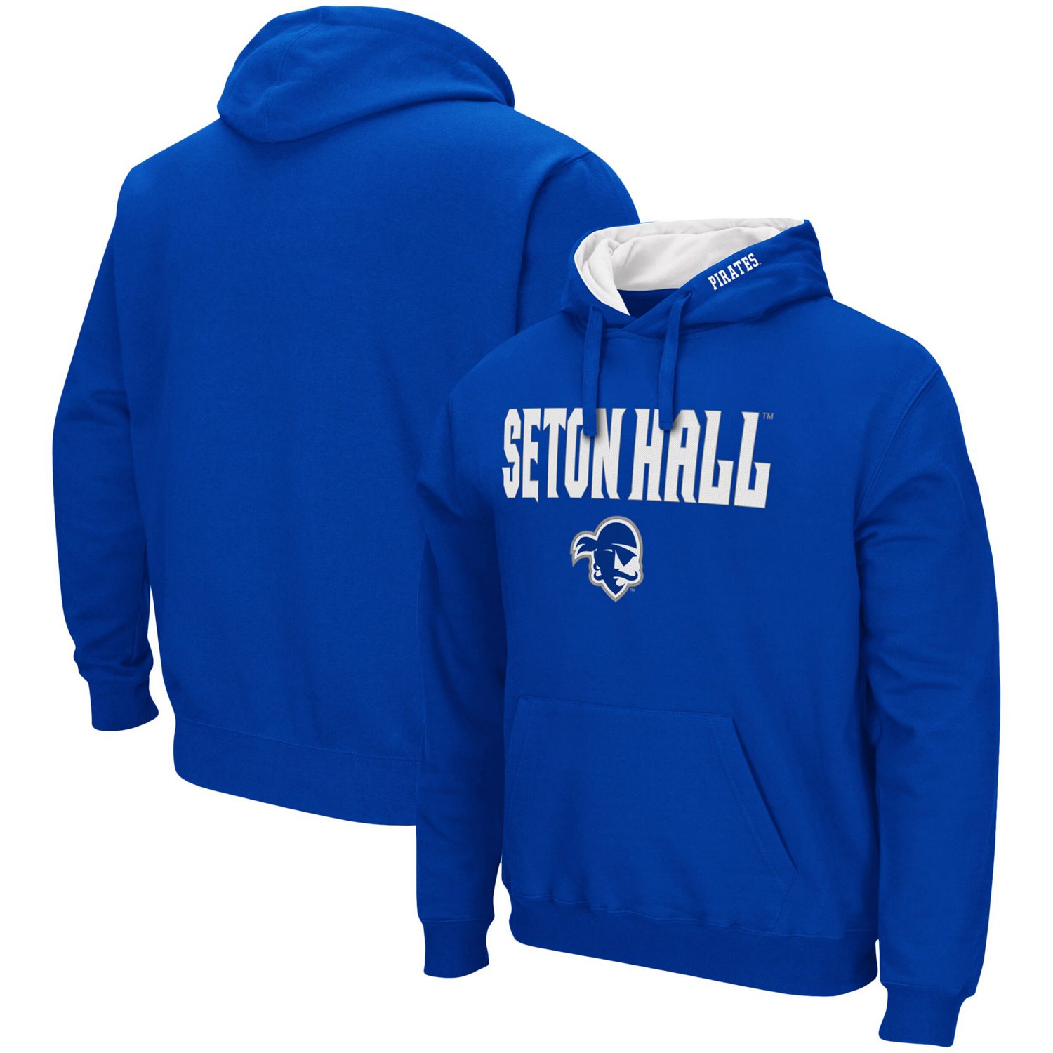 Colosseum Seton Hall Pirates Arch and Logo Pullover Hoodie                                                                       - view number 1