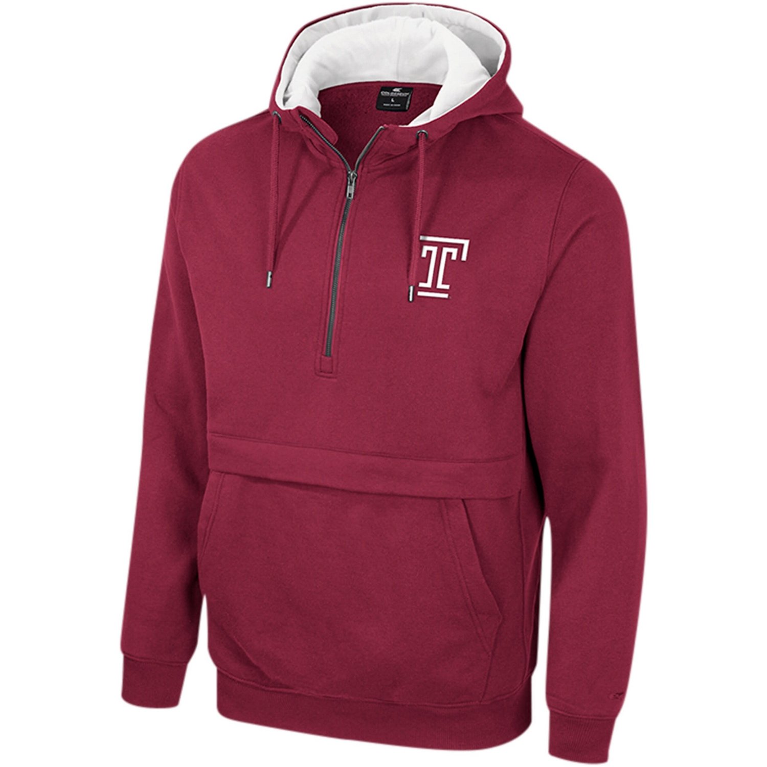Colosseum Temple Owls Team Half-Zip Pullover Hoodie                                                                              - view number 2