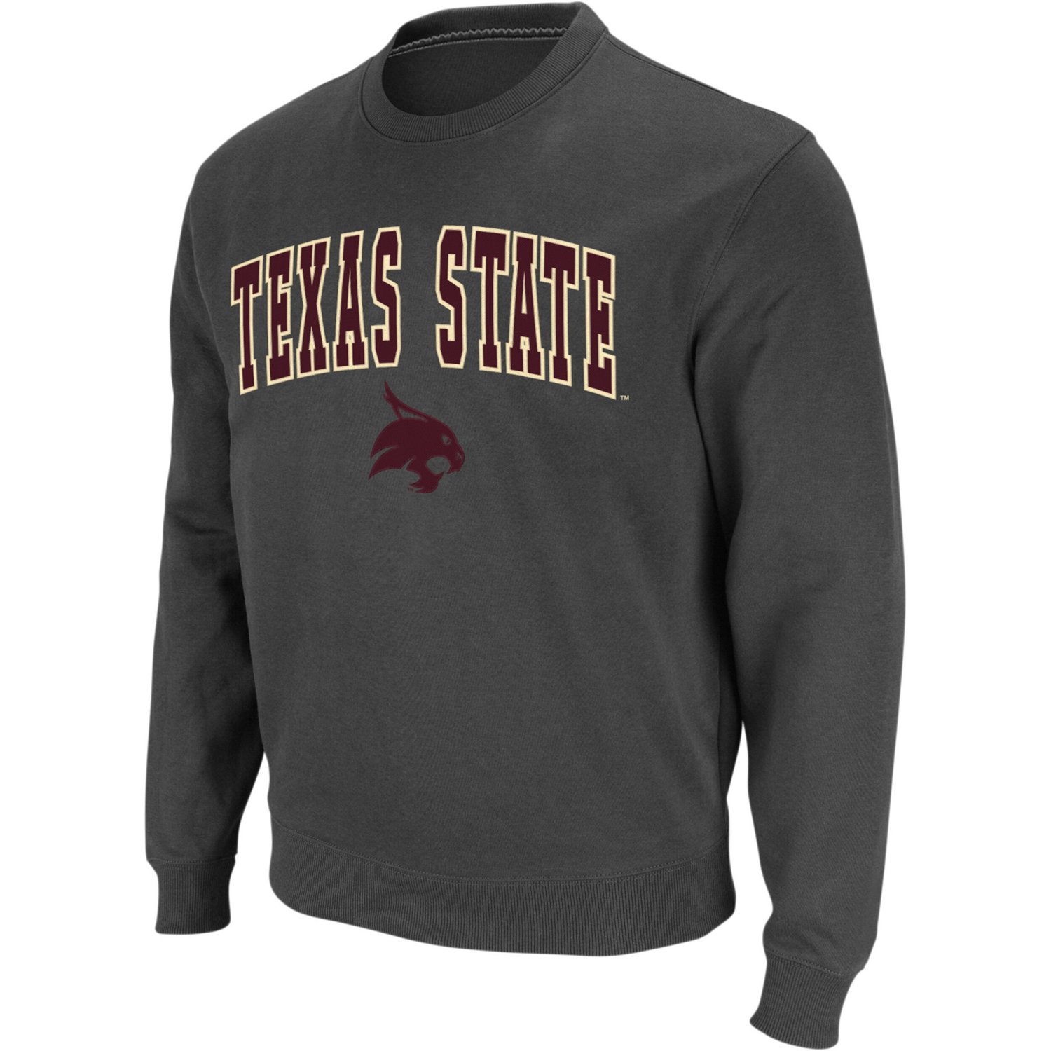 Colosseum Texas State Bobcats Arch  Logo Crew Neck Sweatshirt - view number 2