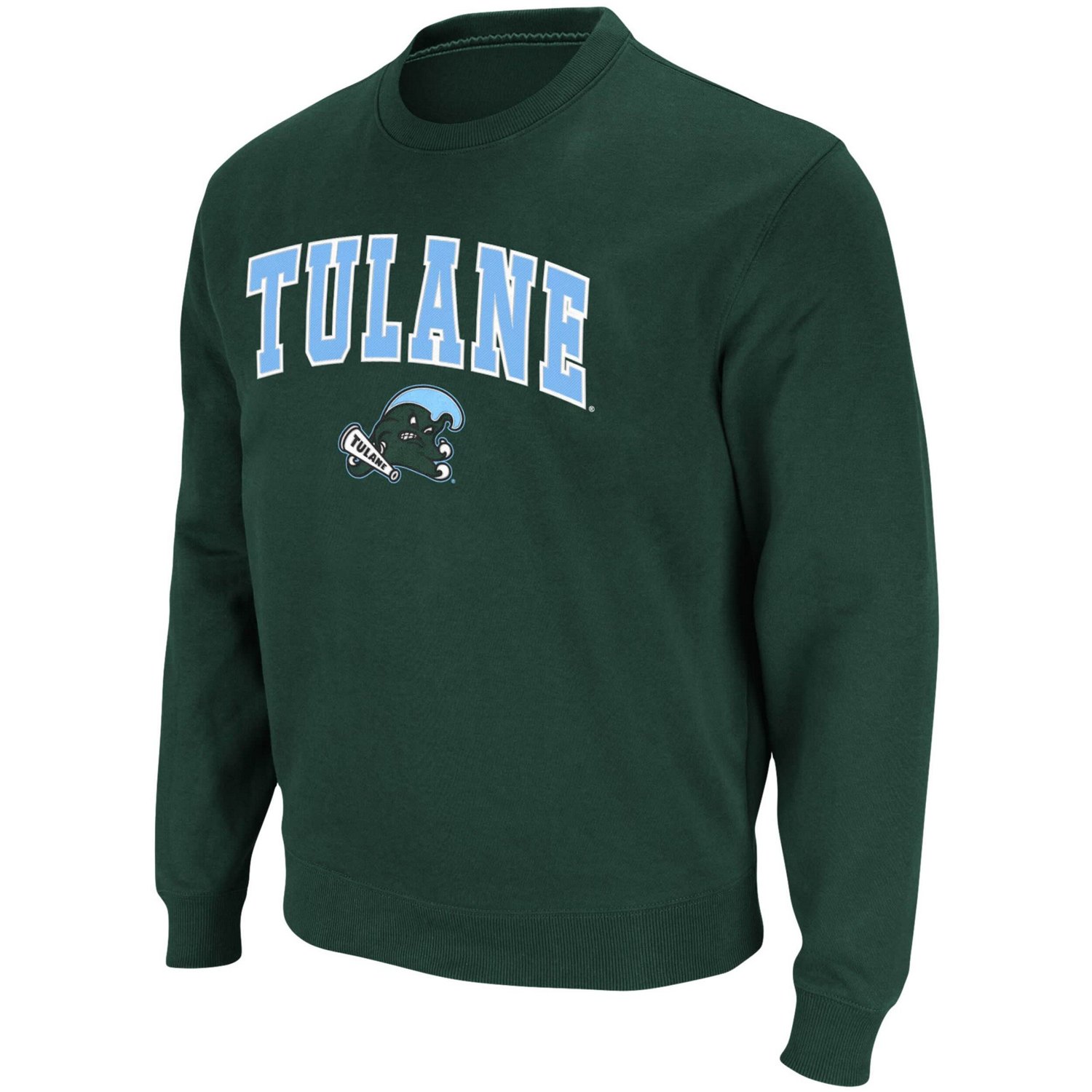 Colosseum Tulane Wave Arch  Logo Tackle Twill Pullover Sweatshirt                                                                - view number 2