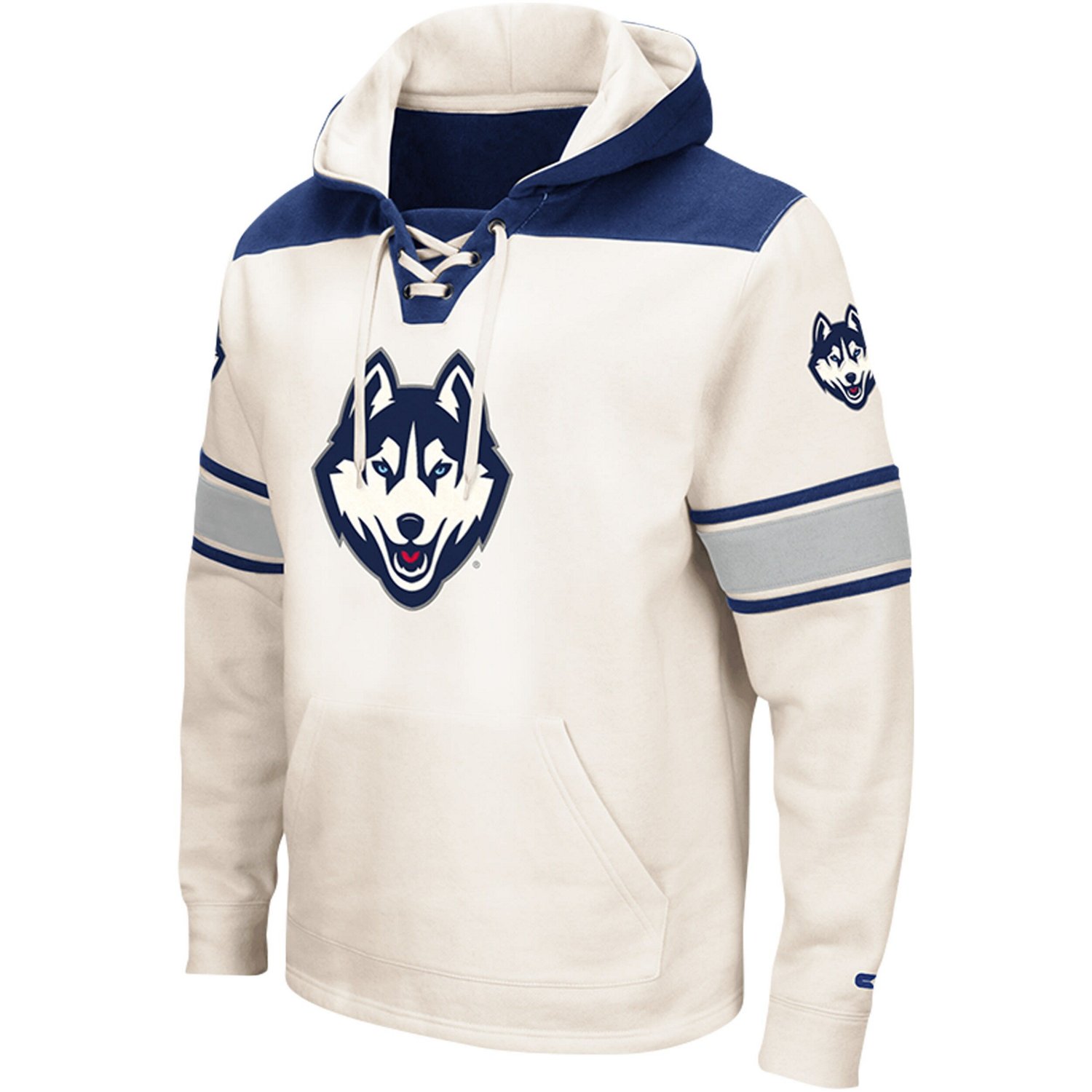 Colosseum UConn Huskies 20 Lace-Up Pullover Hoodie - view number 2