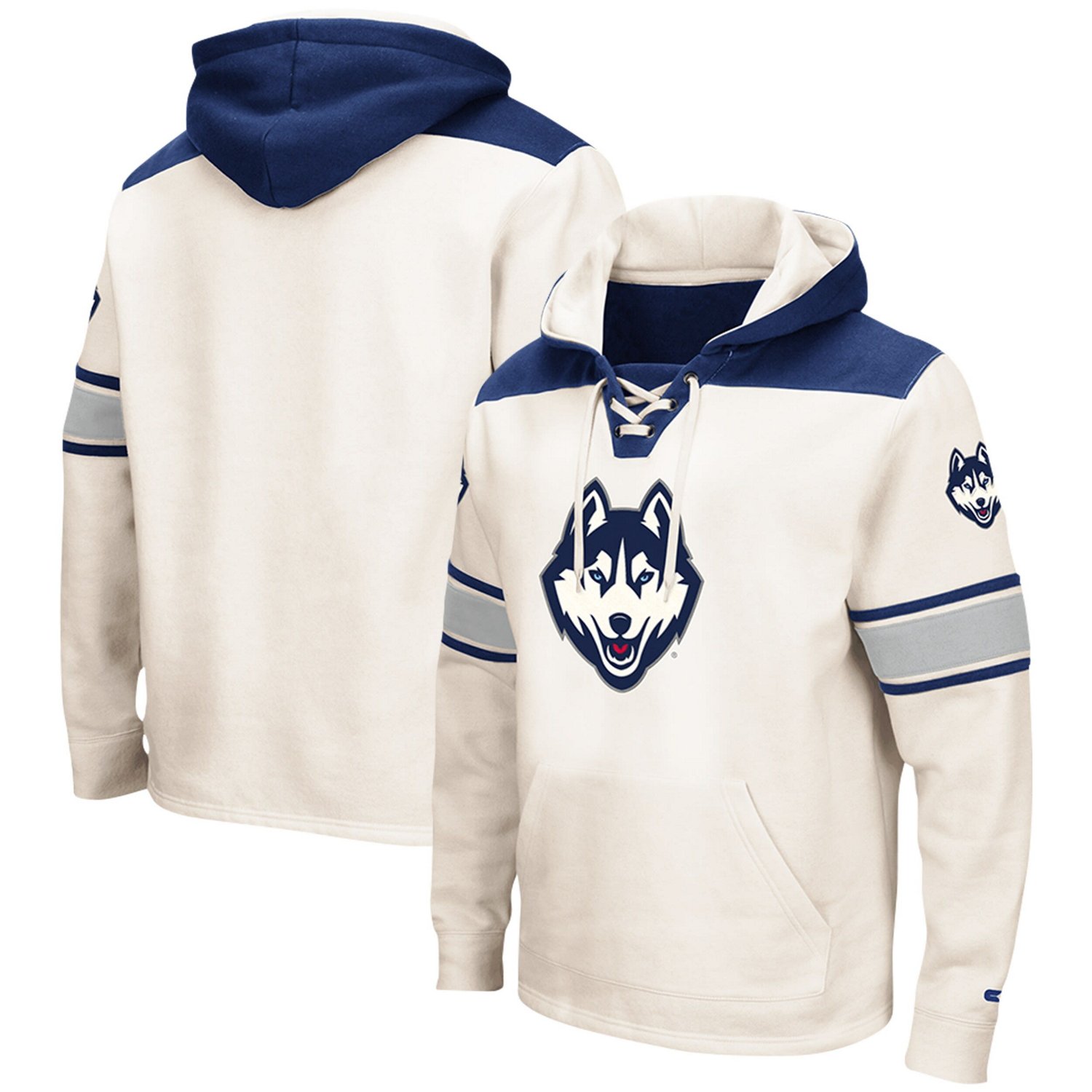 Colosseum UConn Huskies 20 Lace-Up Pullover Hoodie - view number 1
