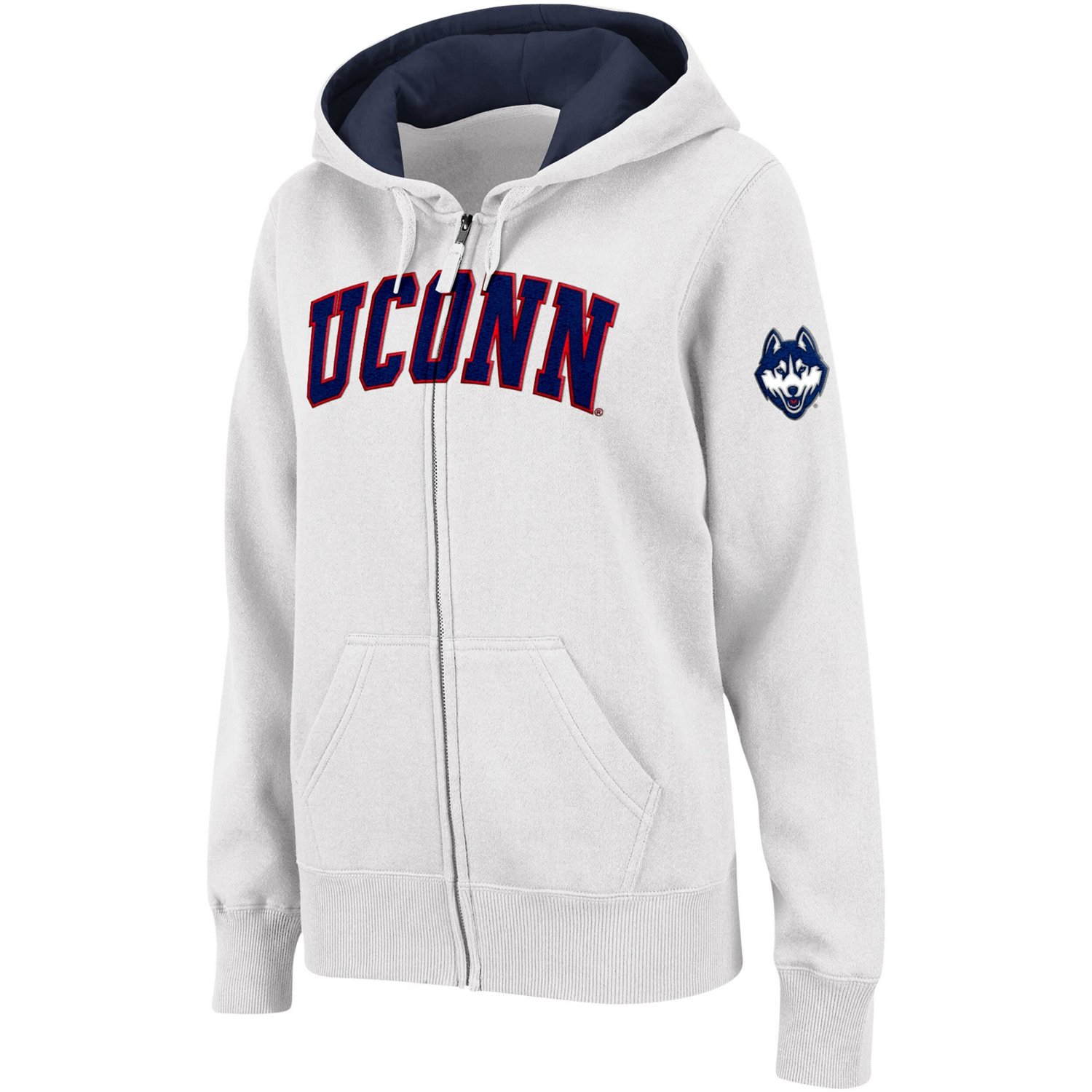 Colosseum UConn Huskies Arched Name Full-Zip Hoodie