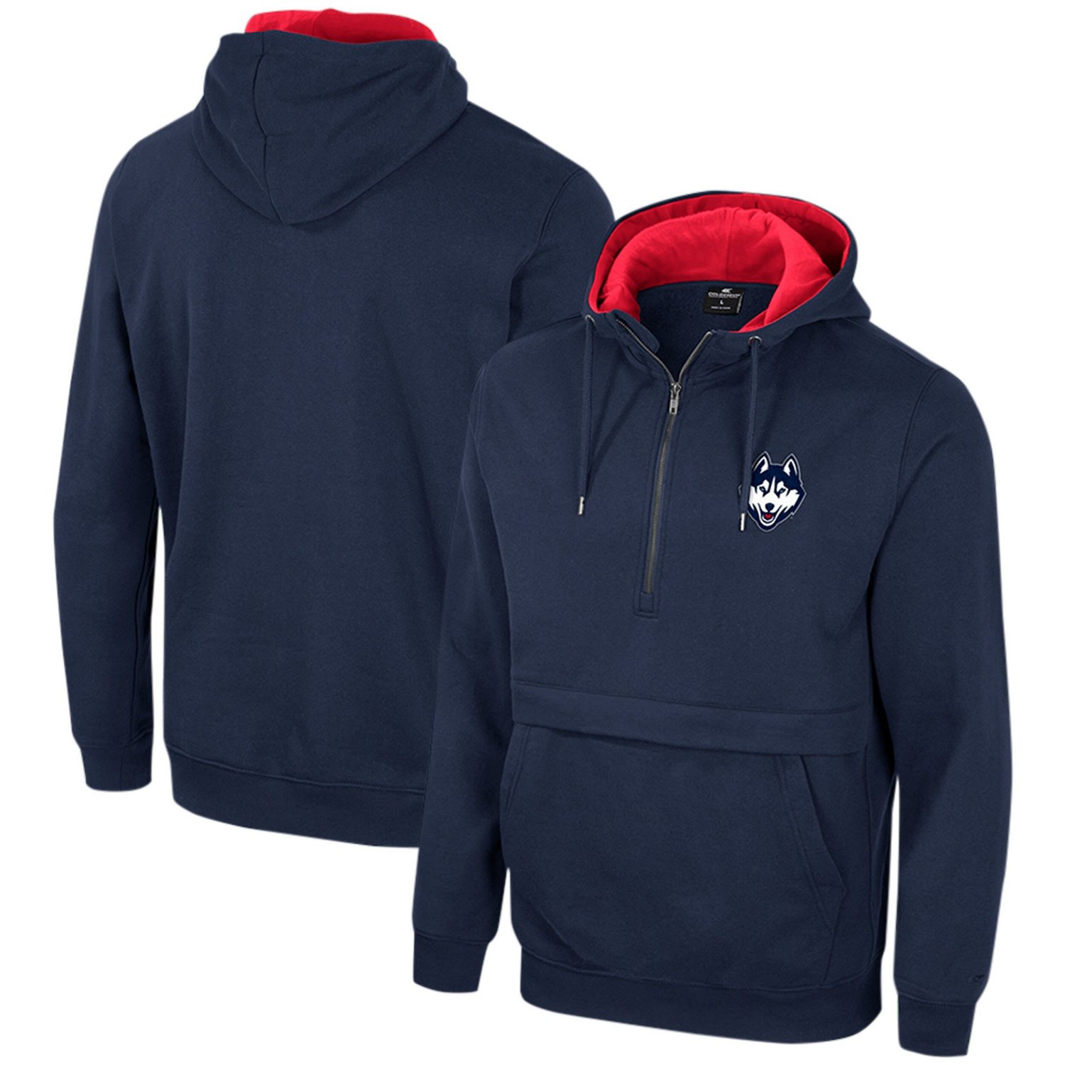 Colosseum UConn Huskies Half-Zip Hoodie