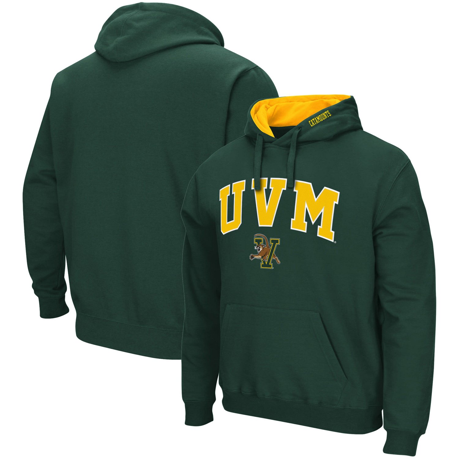 Colosseum Vermont Catamounts Arch and Logo Pullover Hoodie                                                                       - view number 1