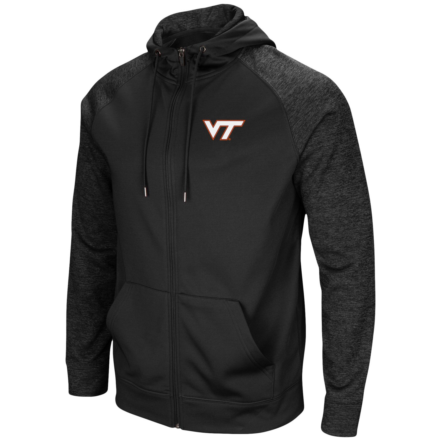 Colosseum Virginia Tech Hokies out 30 Tonal Raglan Full-Zip Hoodie - view number 2