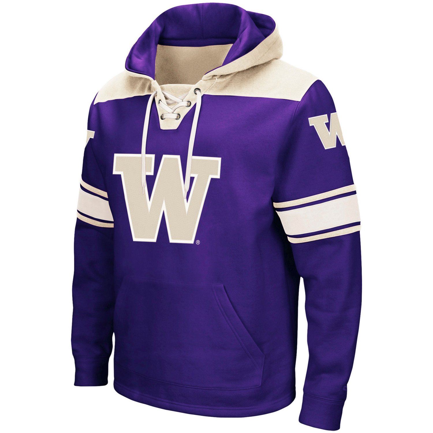 Colosseum Washington Huskies 20 Lace-Up Pullover Hoodie - view number 2