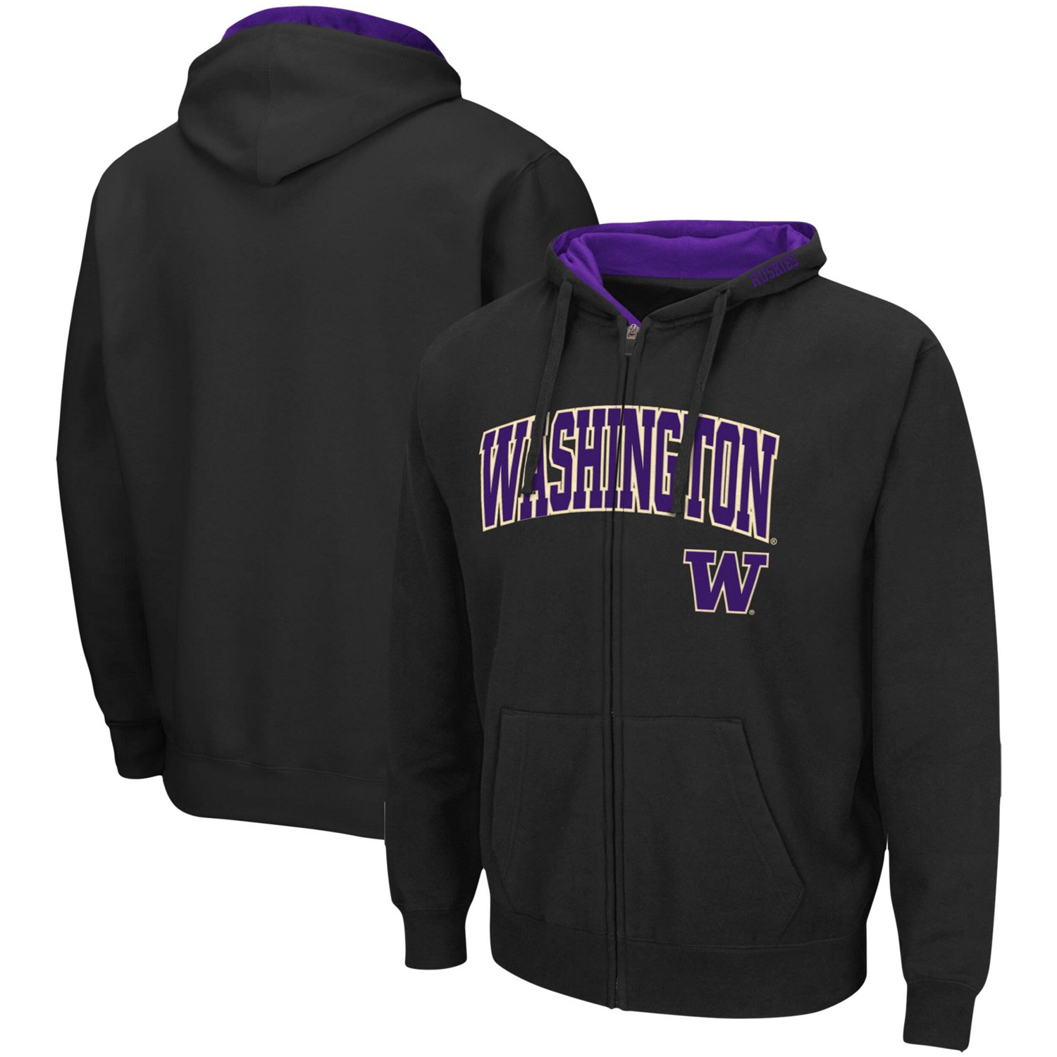 Colosseum Washington Huskies Arch  Logo 30 Full-Zip Hoodie - view number 1
