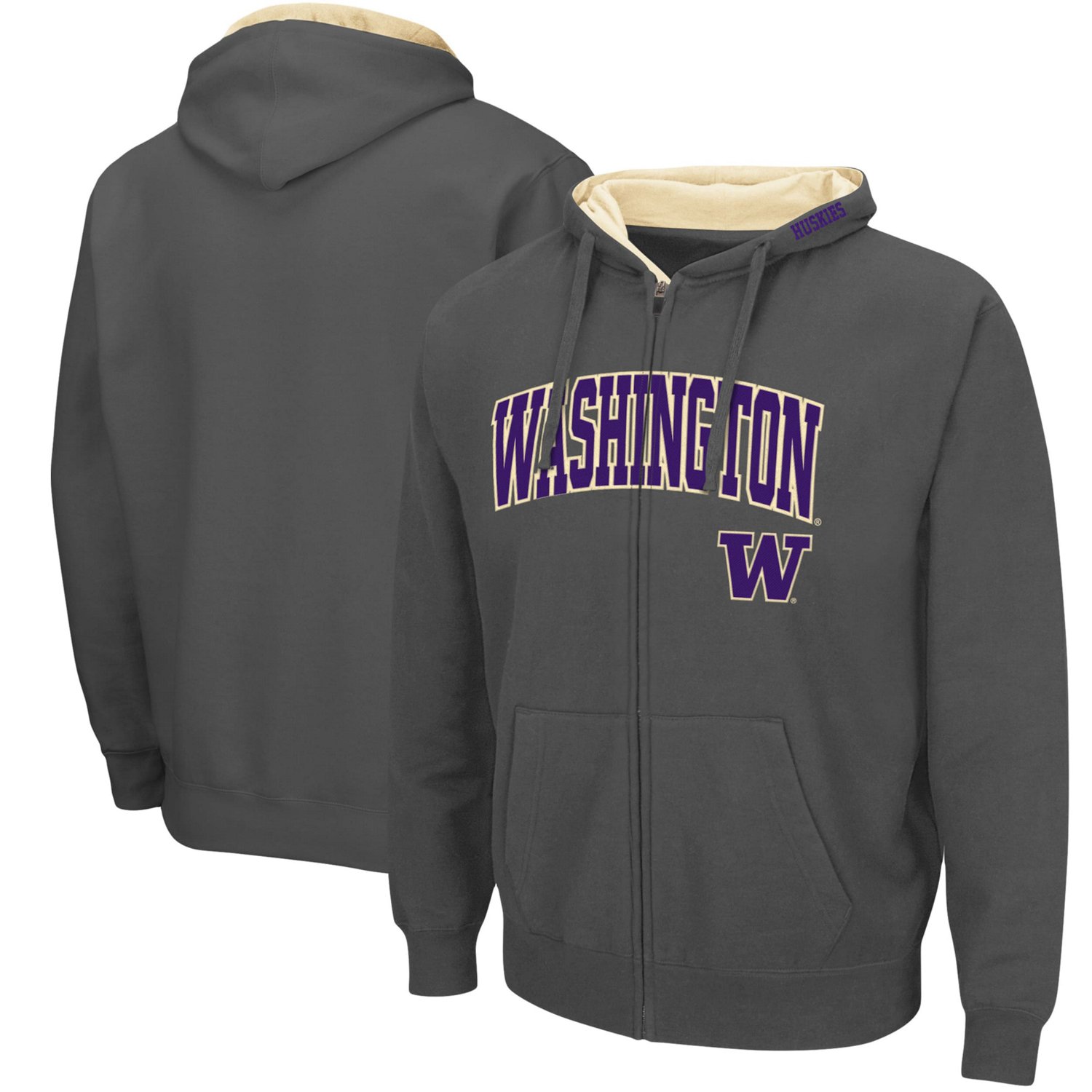 Colosseum Washington Huskies Arch  Logo 30 Full-Zip Hoodie - view number 1