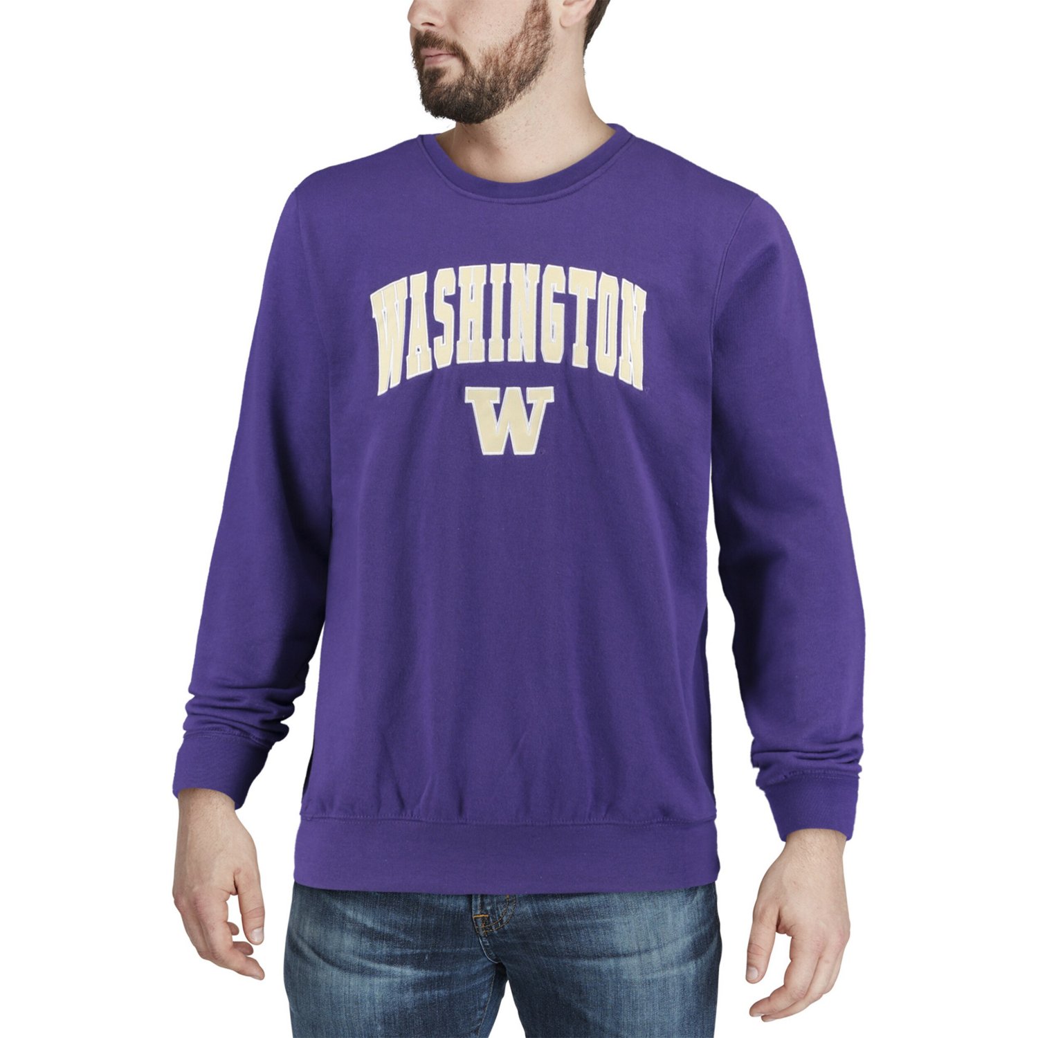 Colosseum Washington Huskies Arch  Logo Crew Neck Sweatshirt - view number 4