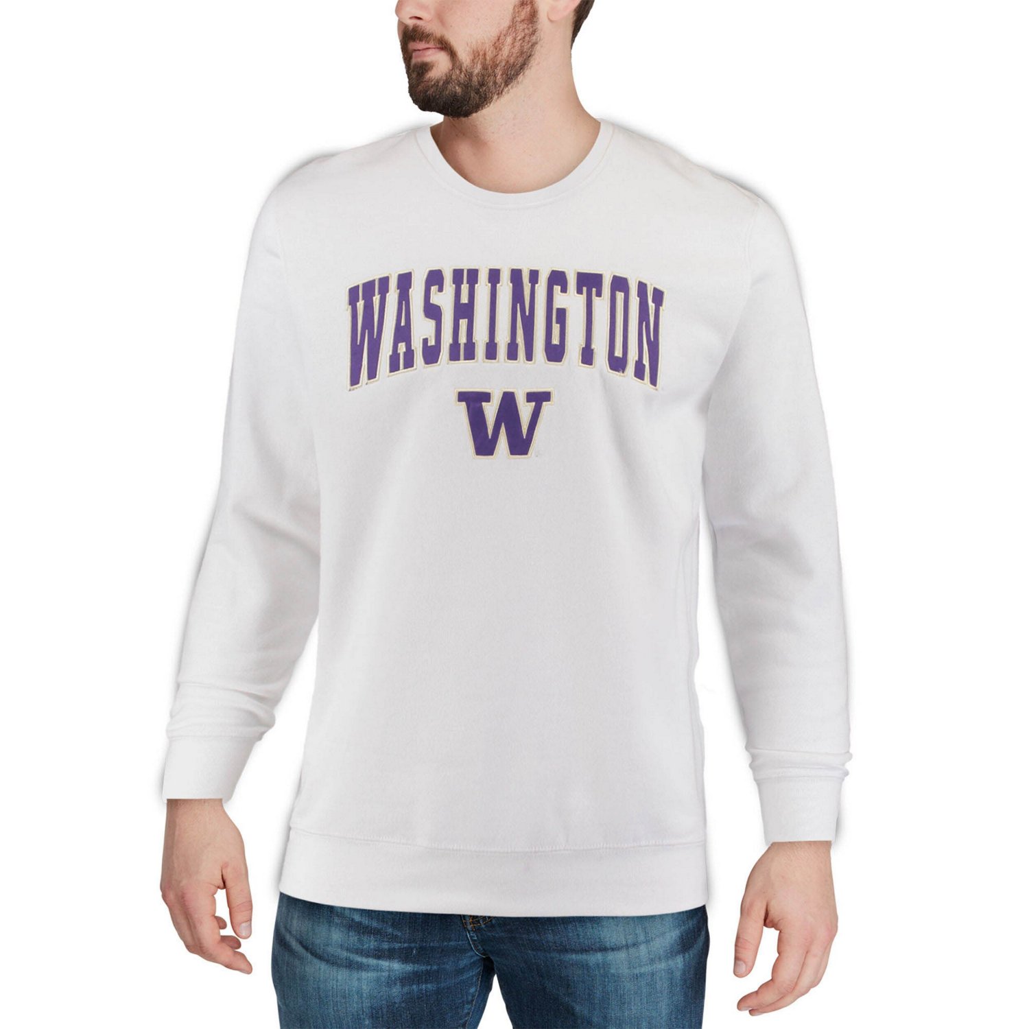 Colosseum Washington Huskies Arch  Logo Crew Neck Sweatshirt - view number 4