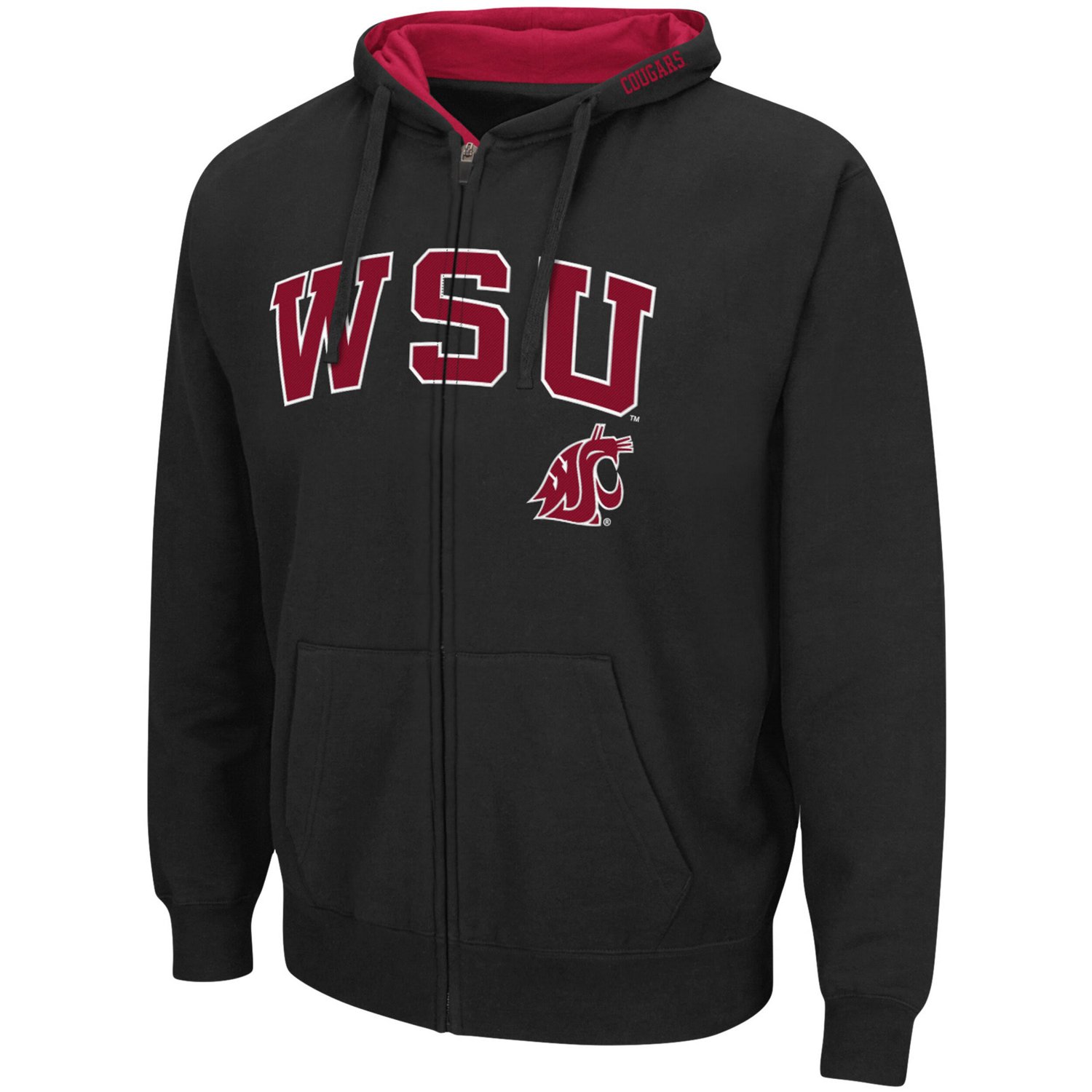 Colosseum Washington State Cougars Arch  Logo 30 Full-Zip Hoodie - view number 2