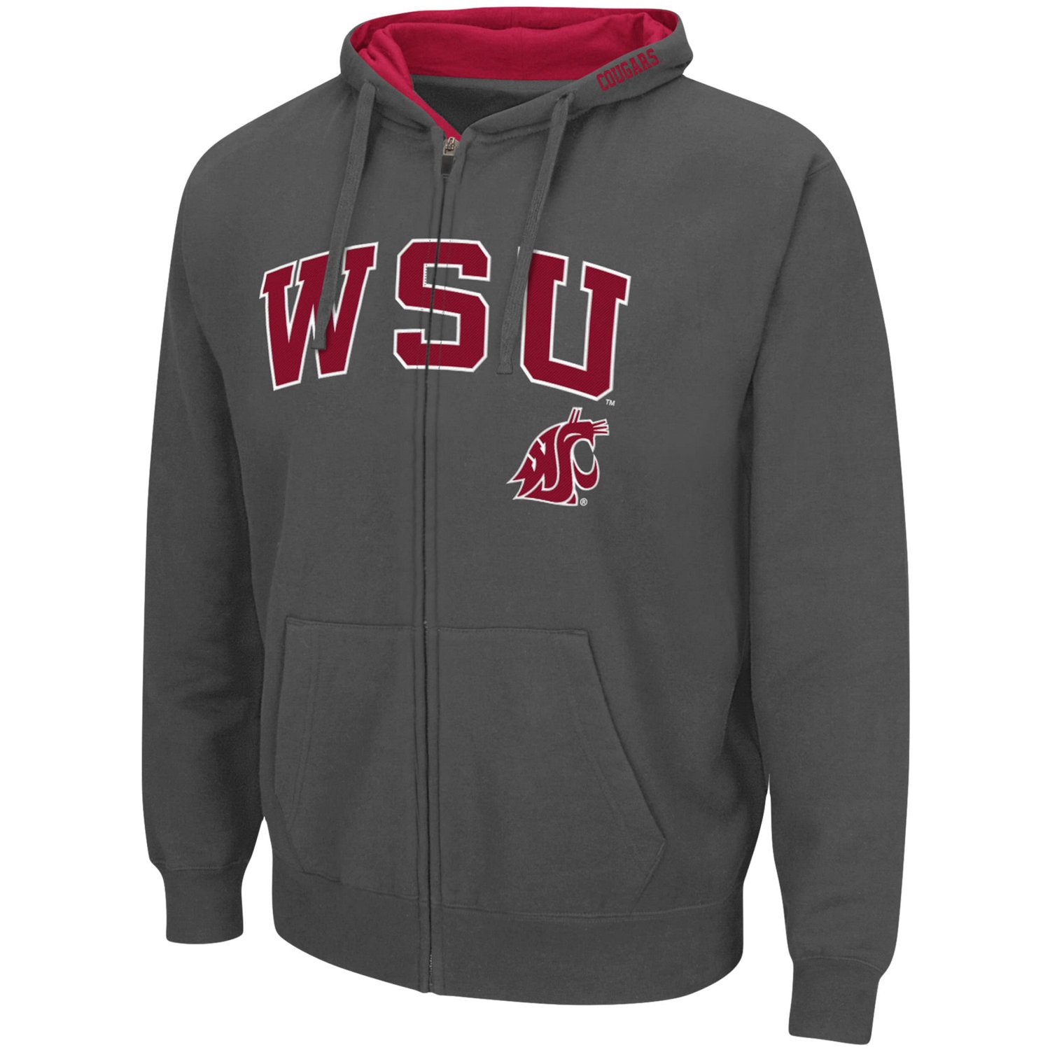 Colosseum Washington State Cougars Arch  Logo 30 Full-Zip Hoodie - view number 2