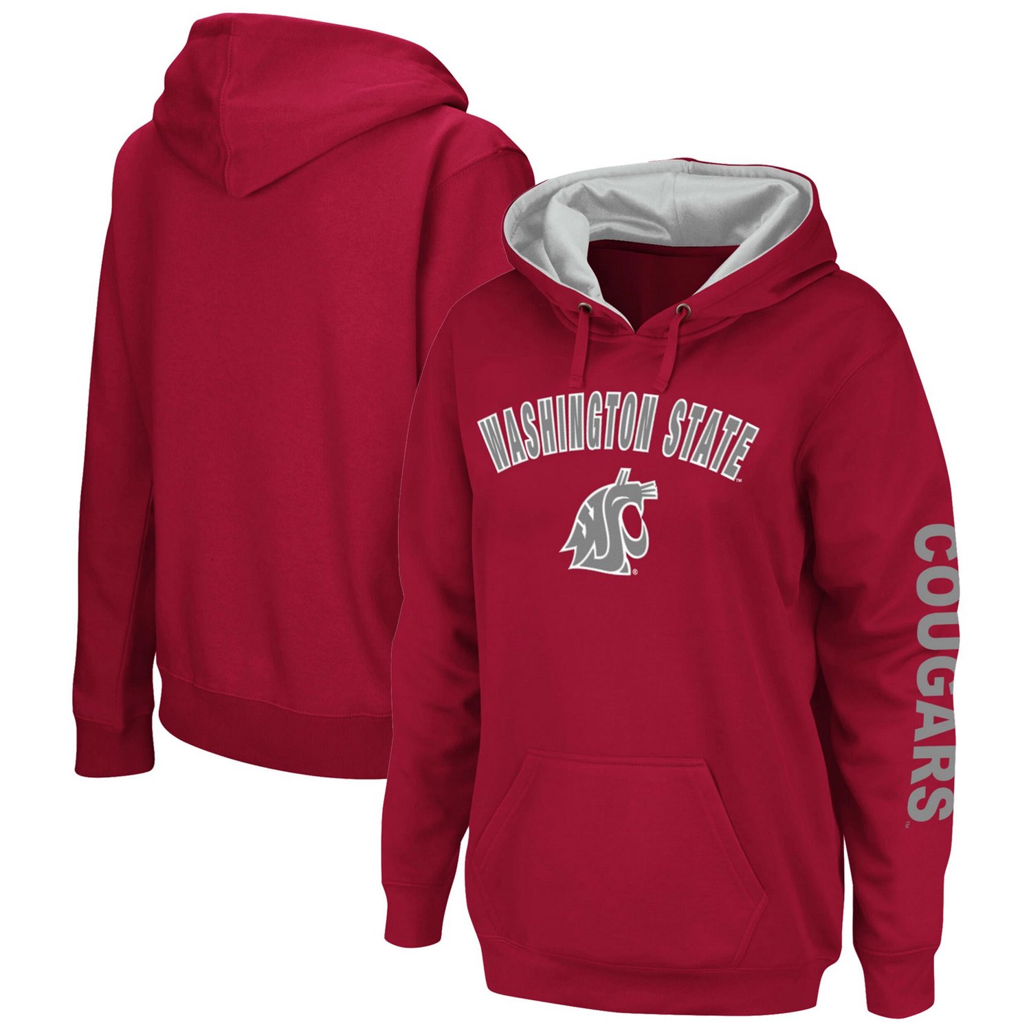 Colosseum Washington State Cougars Loud and Proud Pullover Hoodie - view number 1