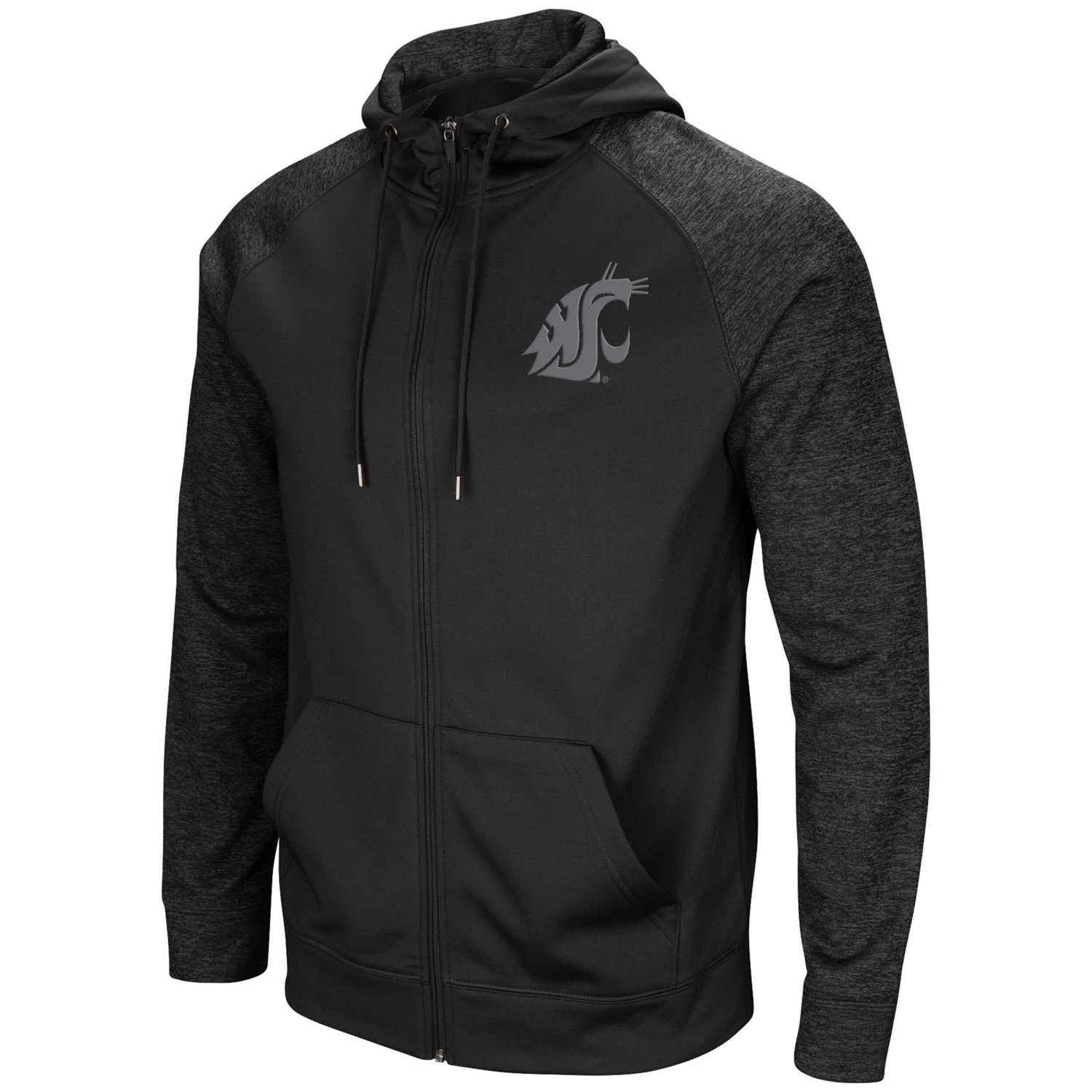 Colosseum Washington State Cougars out 30 Tonal Raglan Full-Zip Hoodie - view number 2