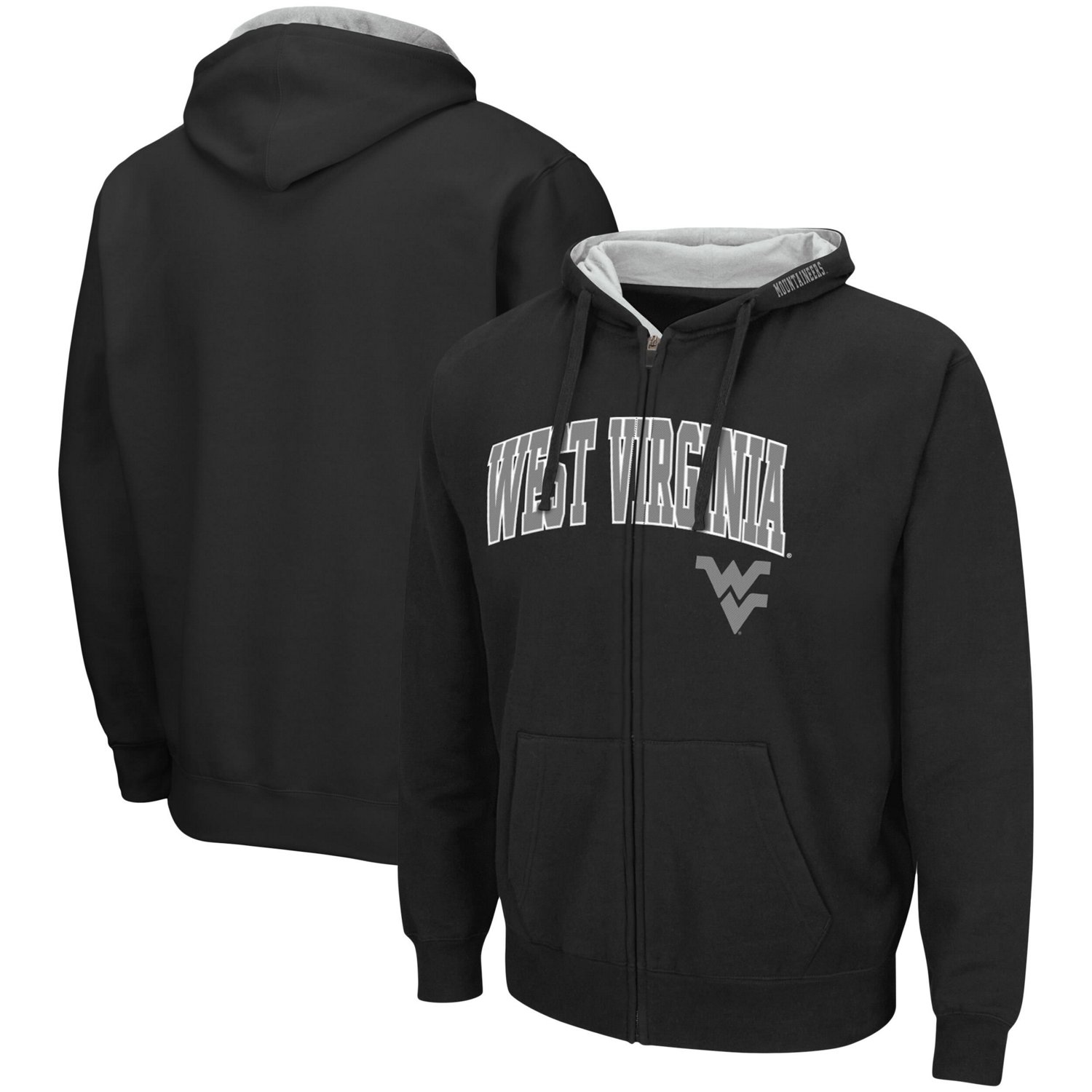 Colosseum West Virginia Mountaineers Arch  Logo 30 Full-Zip Hoodie