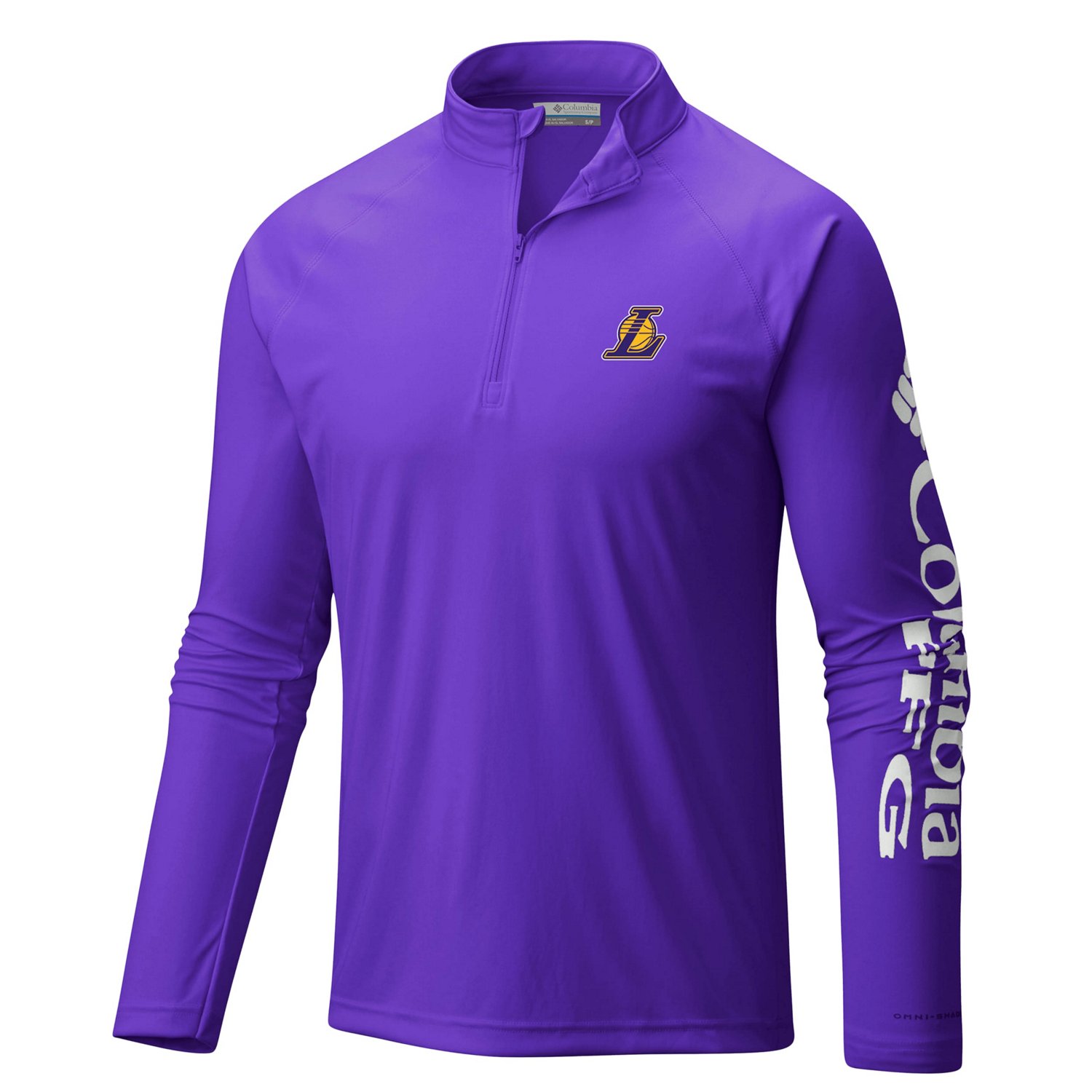 Columbia Los Angeles Lakers PFG Terminal Tackle Quarter-Zip Top - view number 2