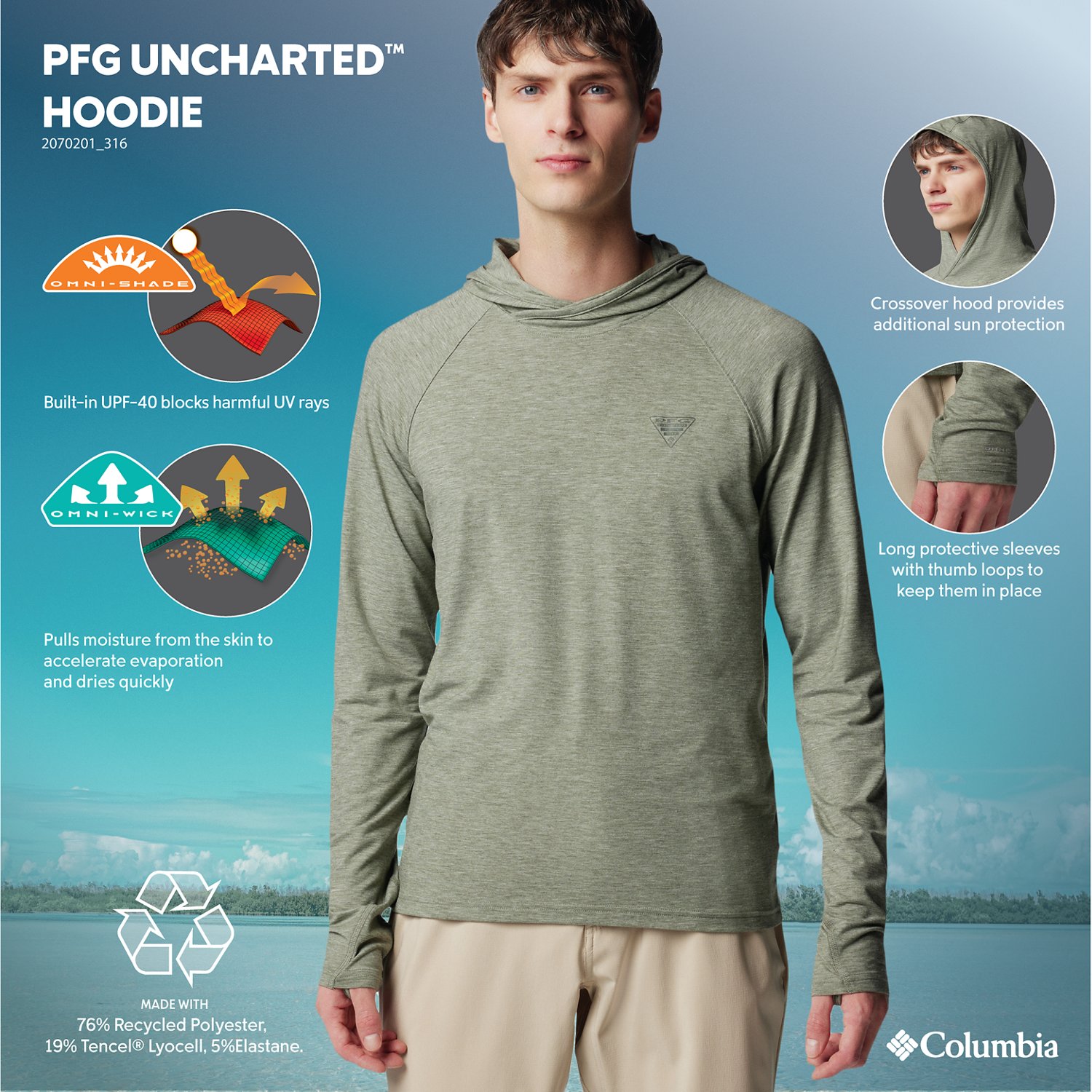 Columbia Sportswear Men's PFG Uncharted‚Ñ¢ Hoodie - view number 7