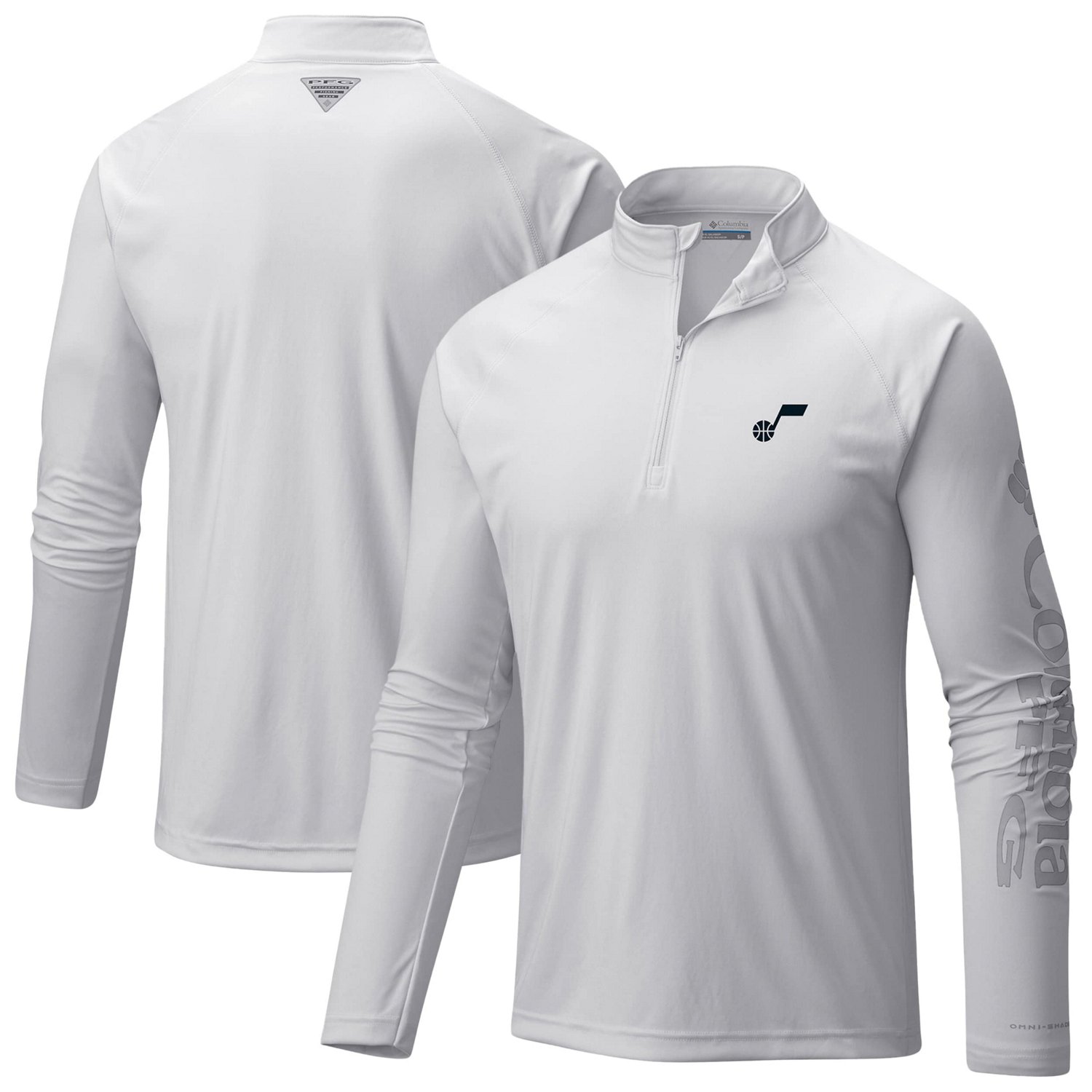 Columbia Sportswear Men's Utah Jazz PFG Terminal Tackle 1/4-Zip Top  - view number 1