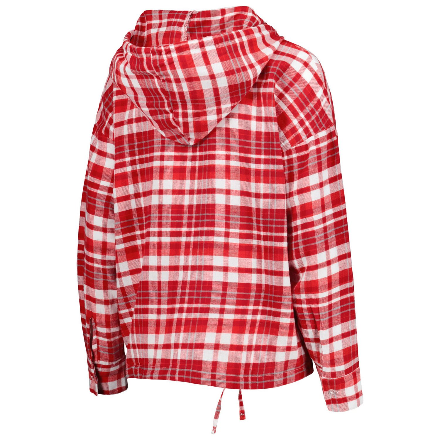 Concepts Sport Oklahoma Sooners Mainstay Lightweight Flannel Plaid Pullover Hoodie