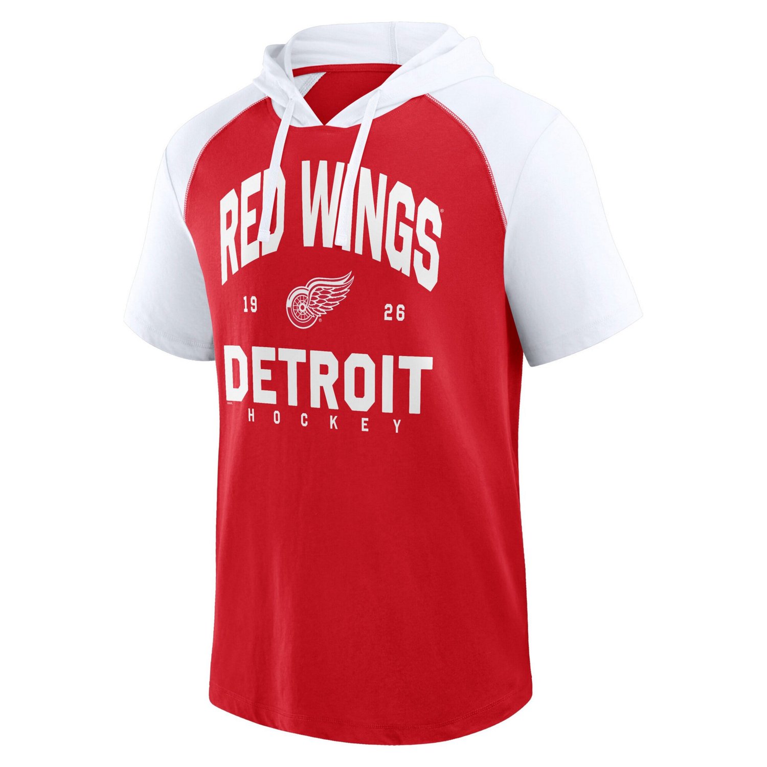 Detroit Wings Prime Raglan Short Sleeve Pullover Hoodie - view number 2