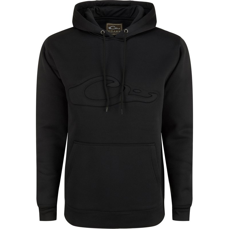 Drake Men's Back Eddy Embossed Solid Hoodie Caviar Black, Large - Adult Insulated Camo at Academy Sports