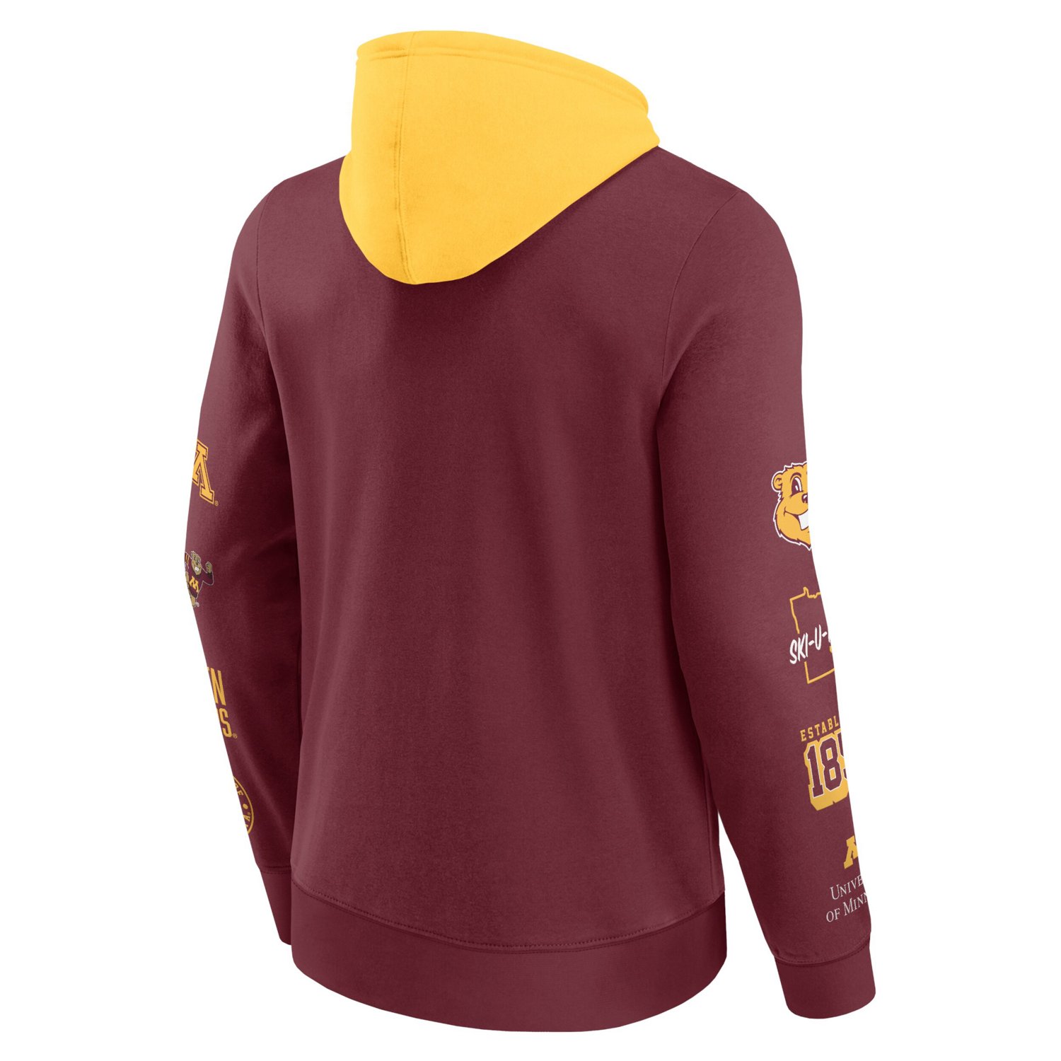 Fanatics / Minnesota en Gophers Color Block Badge Fleece Pullover Hoodie                                                         - view number 3