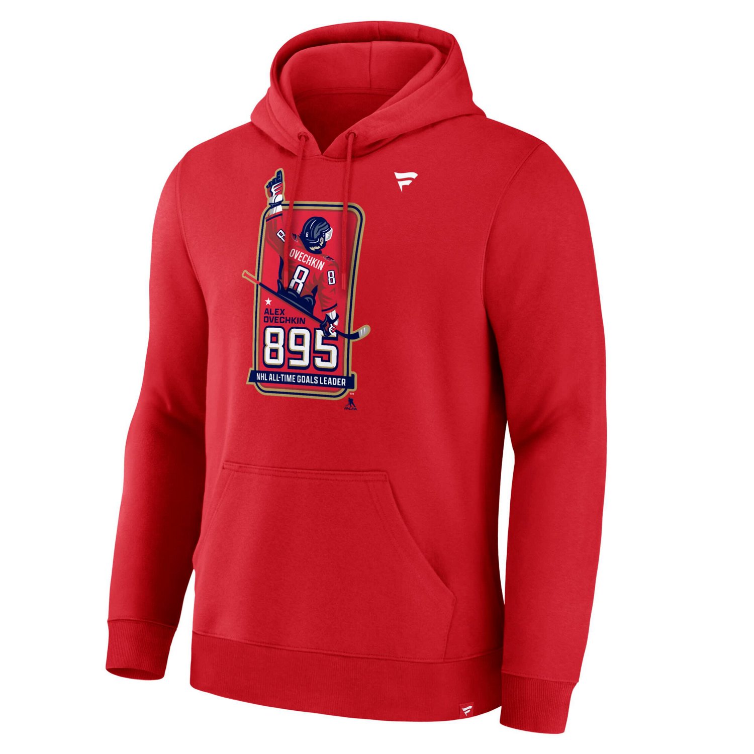 Fanatics Alexander Ovechkin Athletic Washington Capitals NHL All-Time Leading Goal Scorer 895 Logo Pullover Hoodie - view number 2