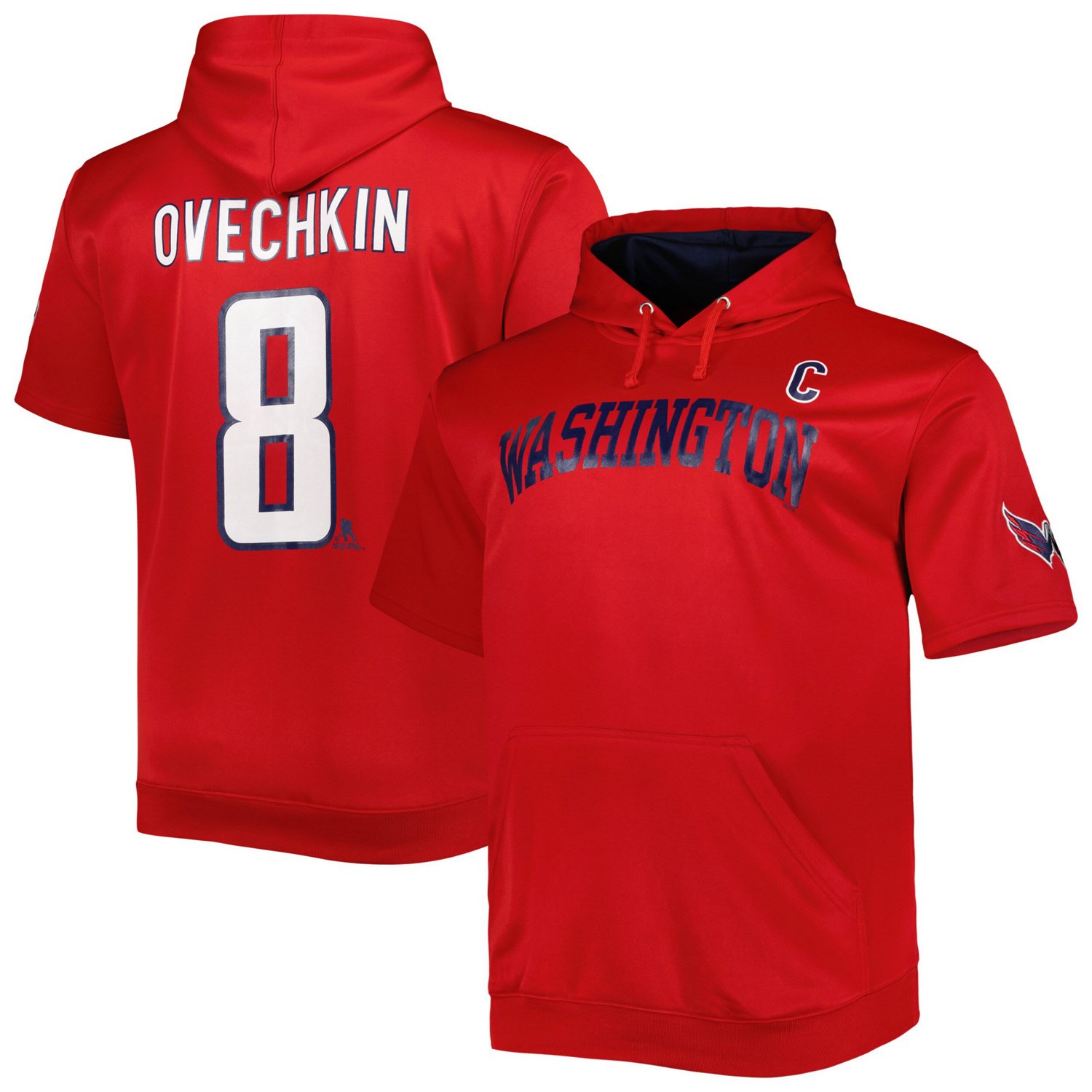 Fanatics Alexander Ovechkin Washington Capitals Big  Tall Captain Patch Name Number Pullover Hoodie