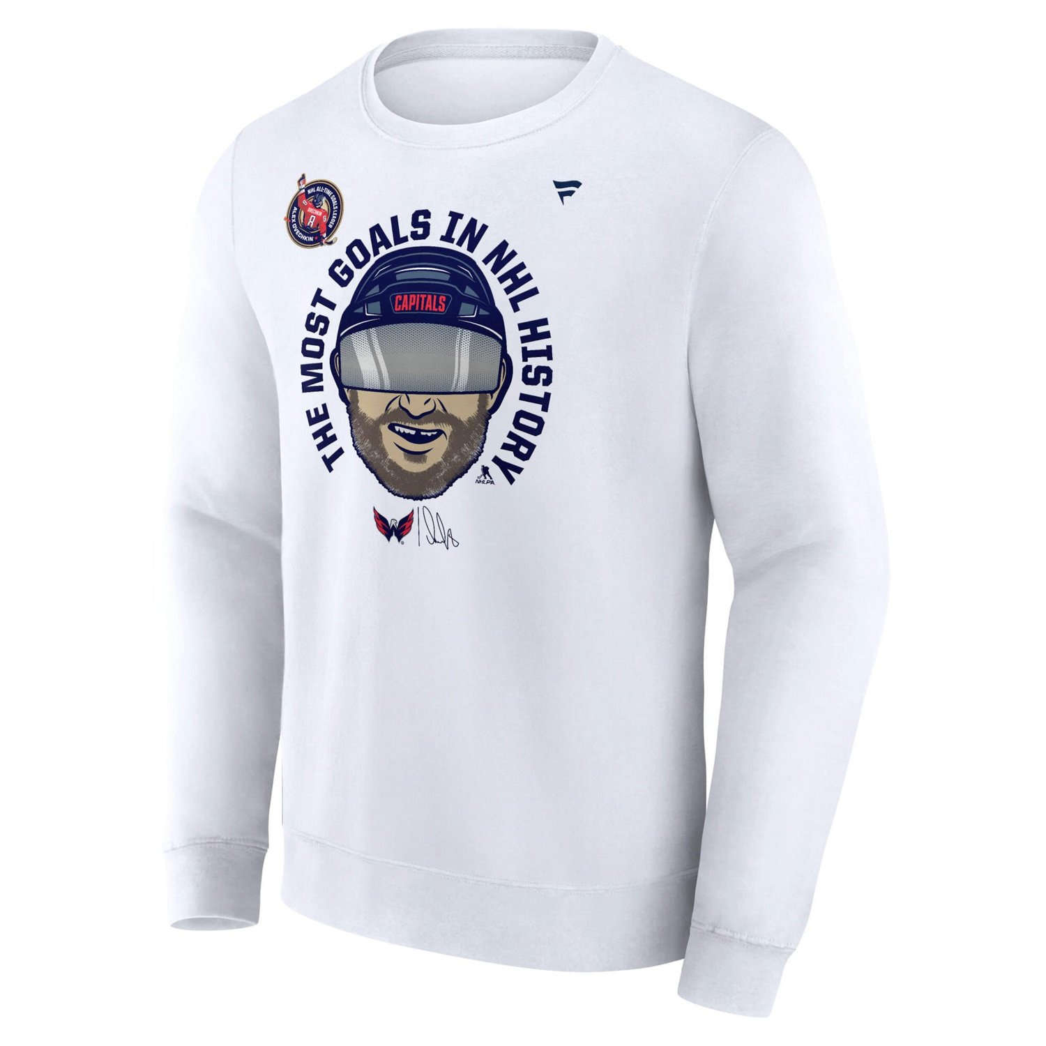 Fanatics Alexander Ovechkin Washington Capitals NHL All-Time Leading Goal Scorer GR8 Caricature Fleece Pullover Sweatshirt - view number 2