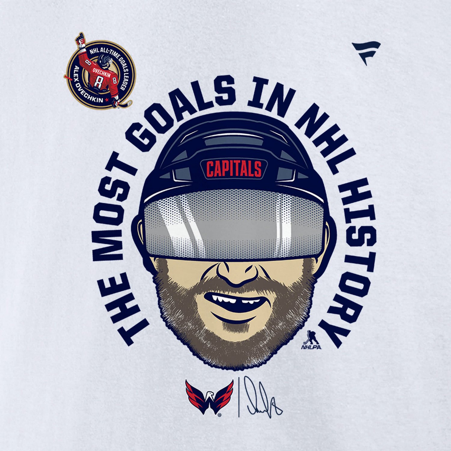 Fanatics Alexander Ovechkin Washington Capitals NHL All-Time Leading Goal Scorer GR8 Caricature Fleece Pullover Sweatshirt - view number 4