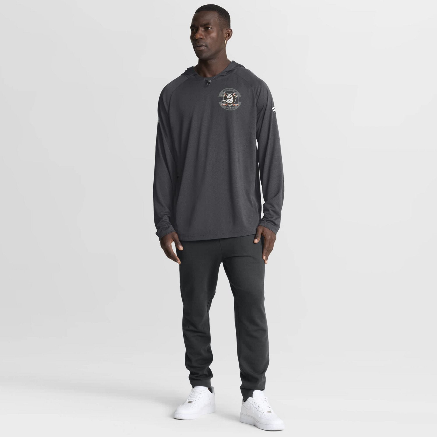 Fanatics Anaheim Ducks Authentic Pro Rink Raglan Hoodie - view number 3