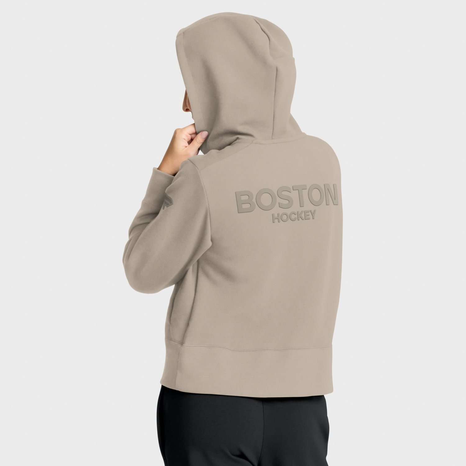 Fanatics Boston Bruins Authentic Pro Road Tri-Blend Quarter-Zip Hoodie - view number 3