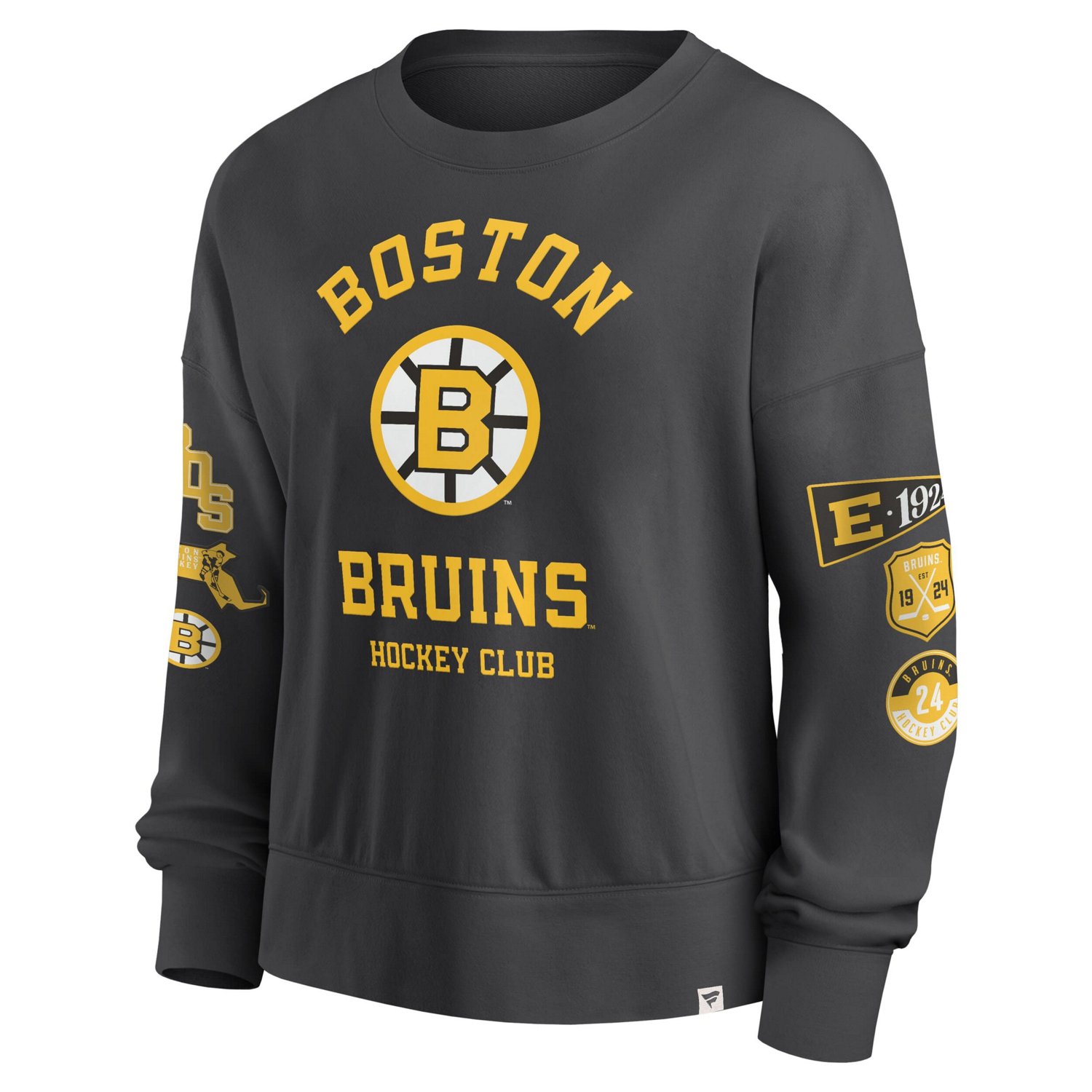 Fanatics Boston Bruins Oversized Vintage Go Team Pullover Sweatshirt - view number 2