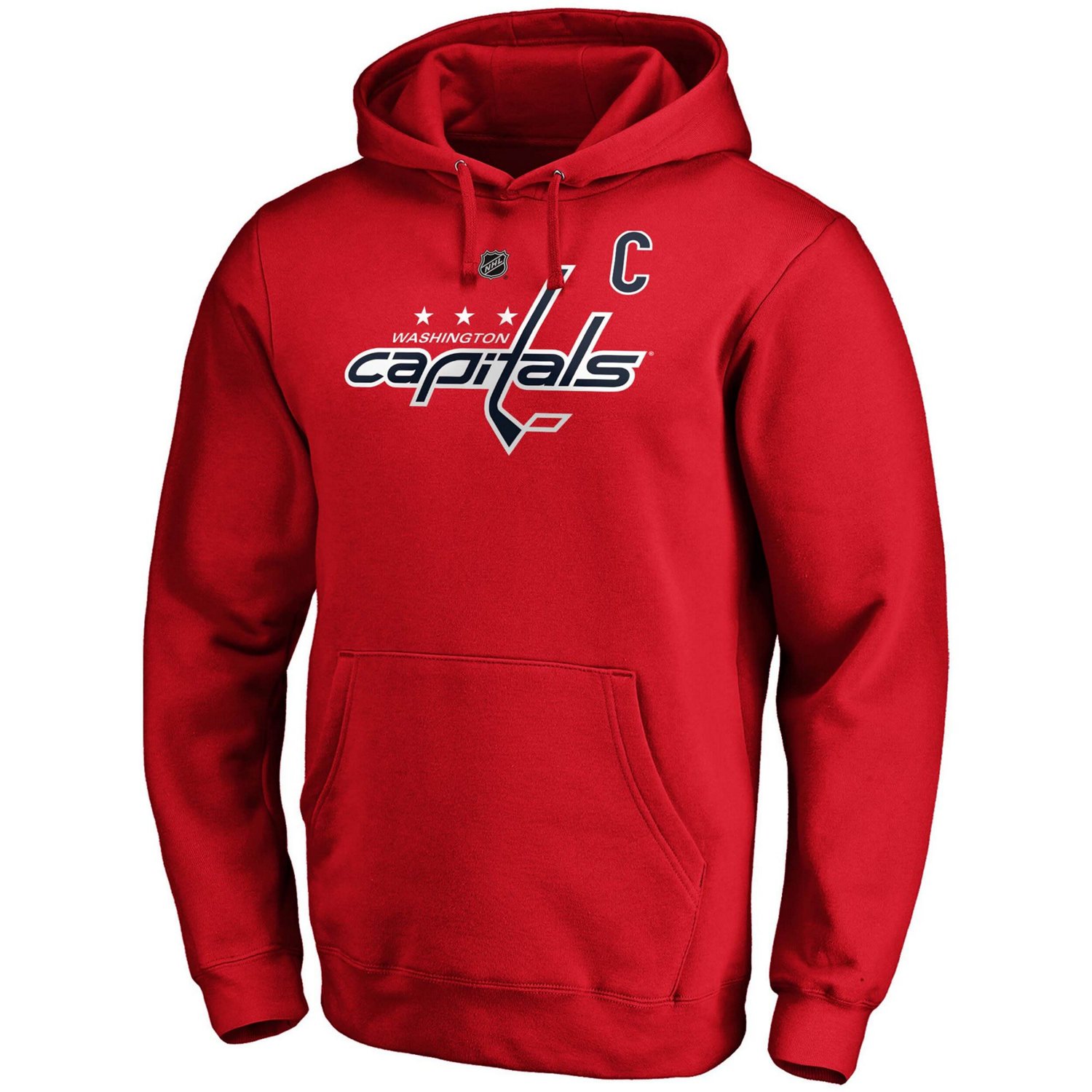 Fanatics Branded Alexander Ovechkin Washington Capitals Authentic Stack Player Name  Number Fitted Pullover Hoodie - view number 2