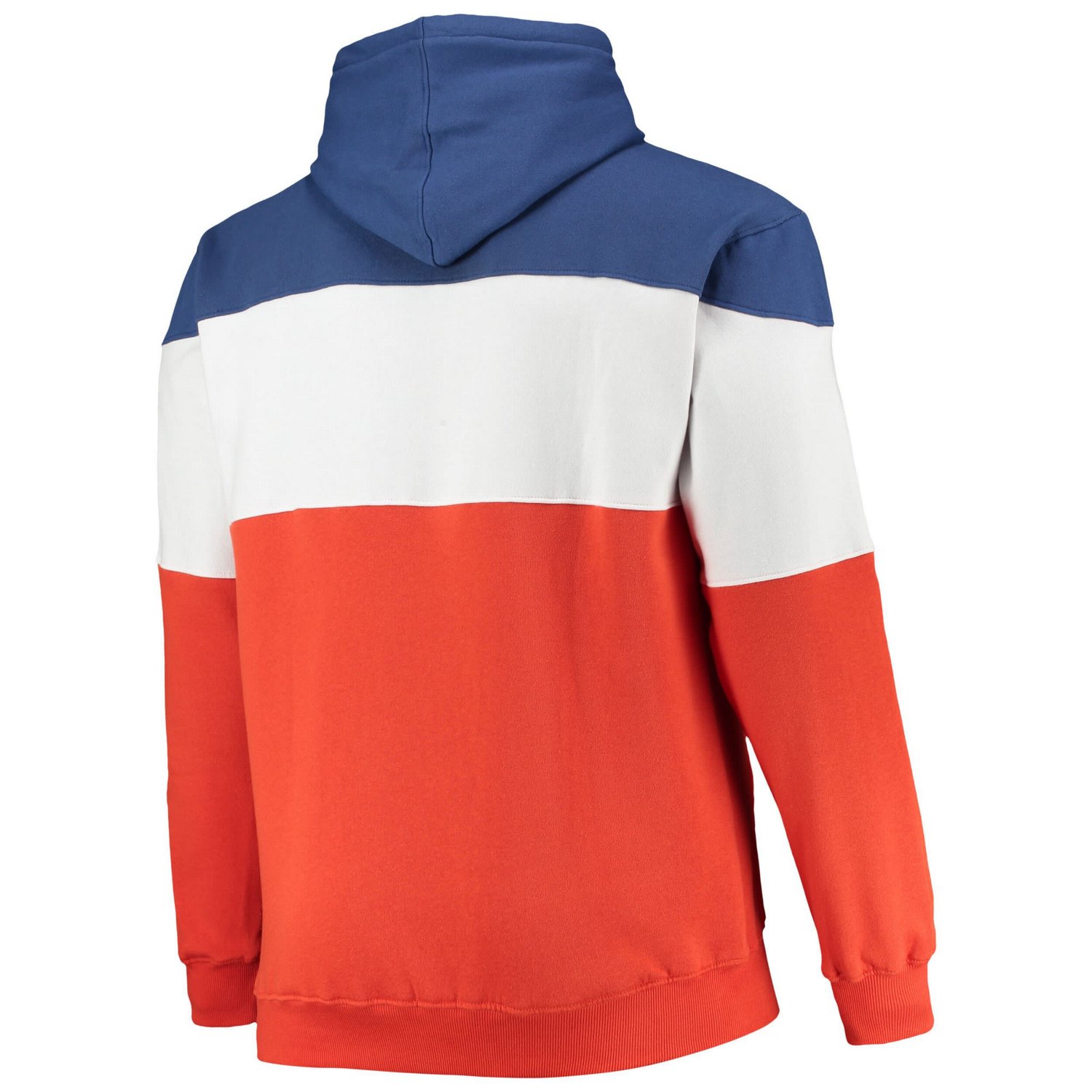 Fanatics Branded /Orange New York Islanders Big  Tall Colorblock Fleece Hoodie - view number 3